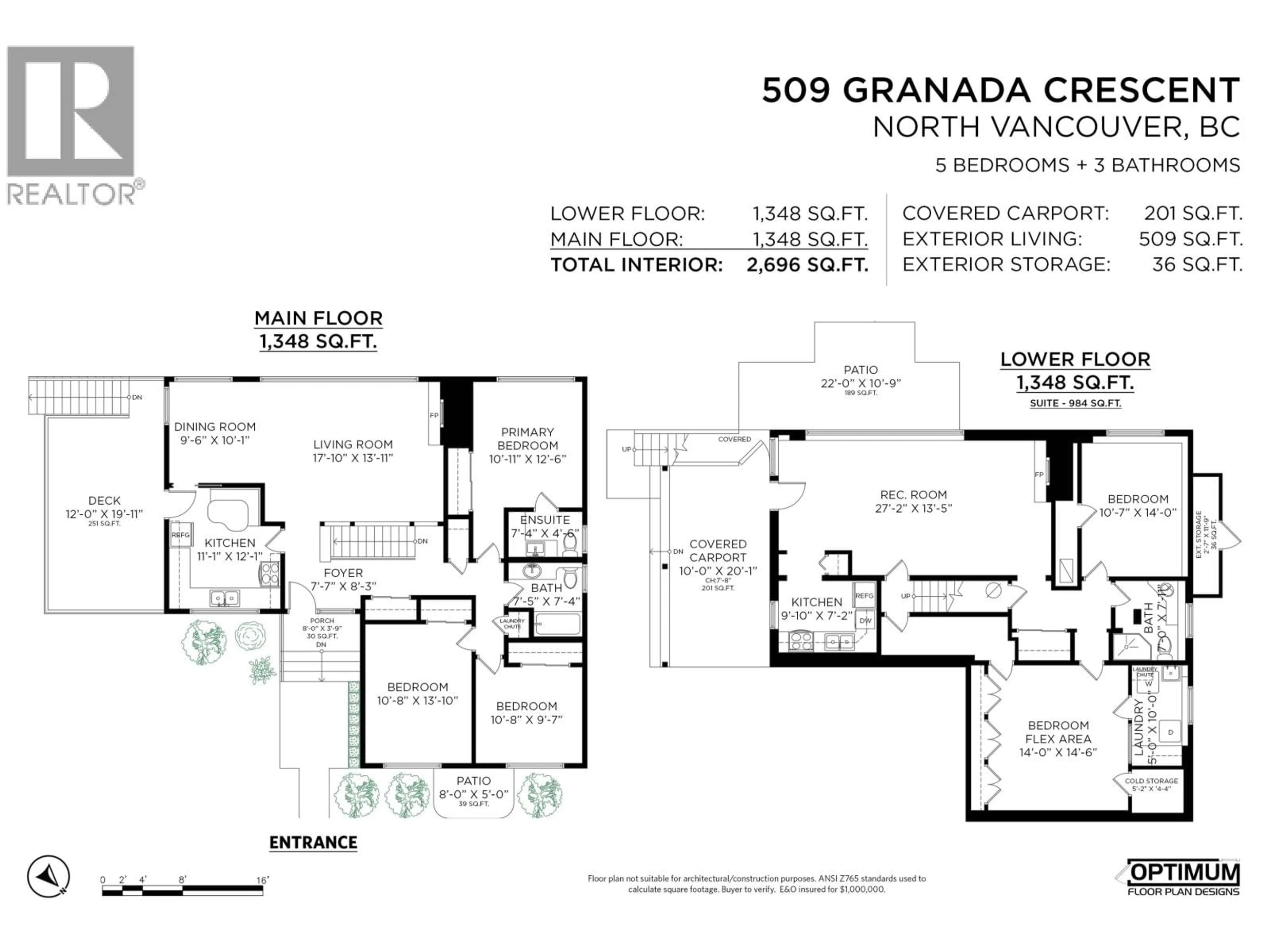 Floor plan for 509 GRANADA CRESCENT, North Vancouver British Columbia V7N3A7