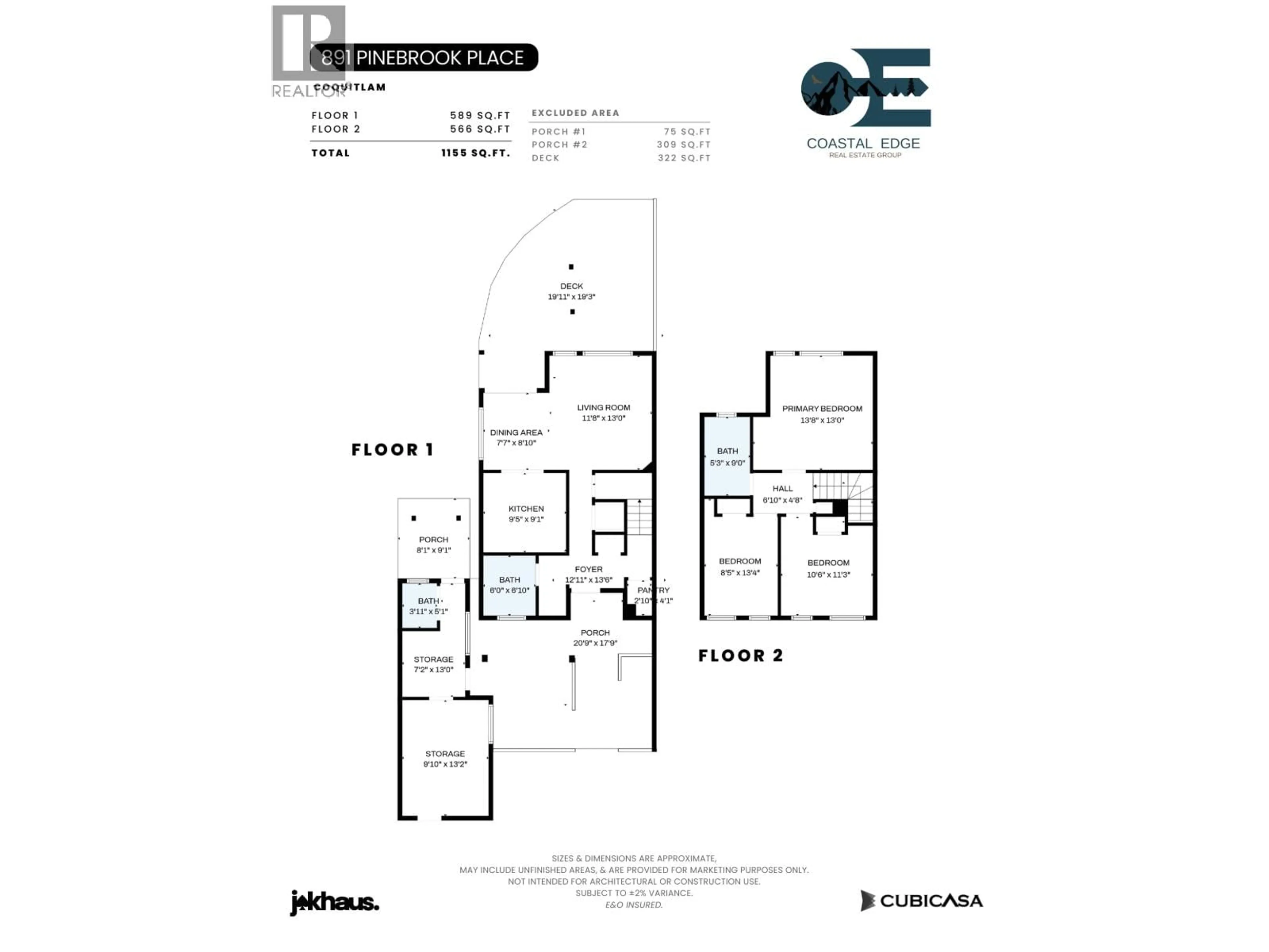 Floor plan for 891 PINEBROOK PLACE, Coquitlam British Columbia V3C4C1