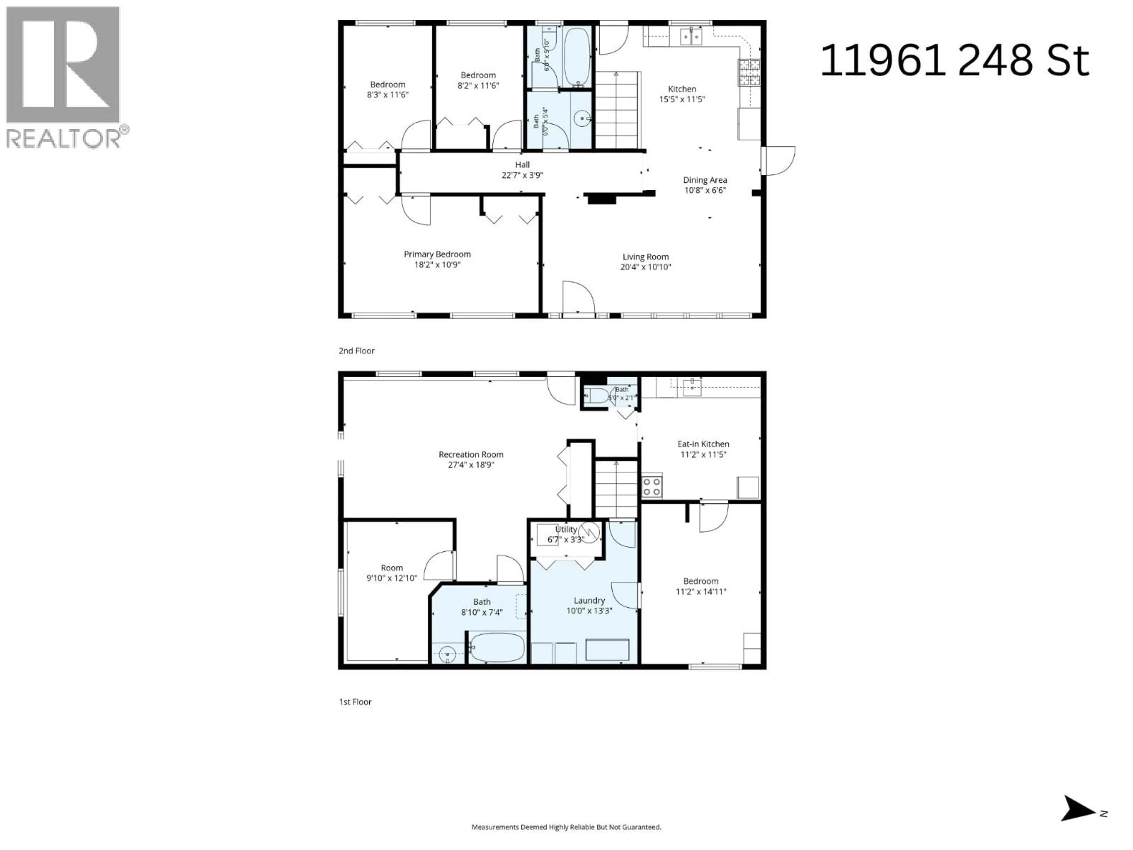 Floor plan for 11961 248 STREET, Maple Ridge British Columbia V4R1H9