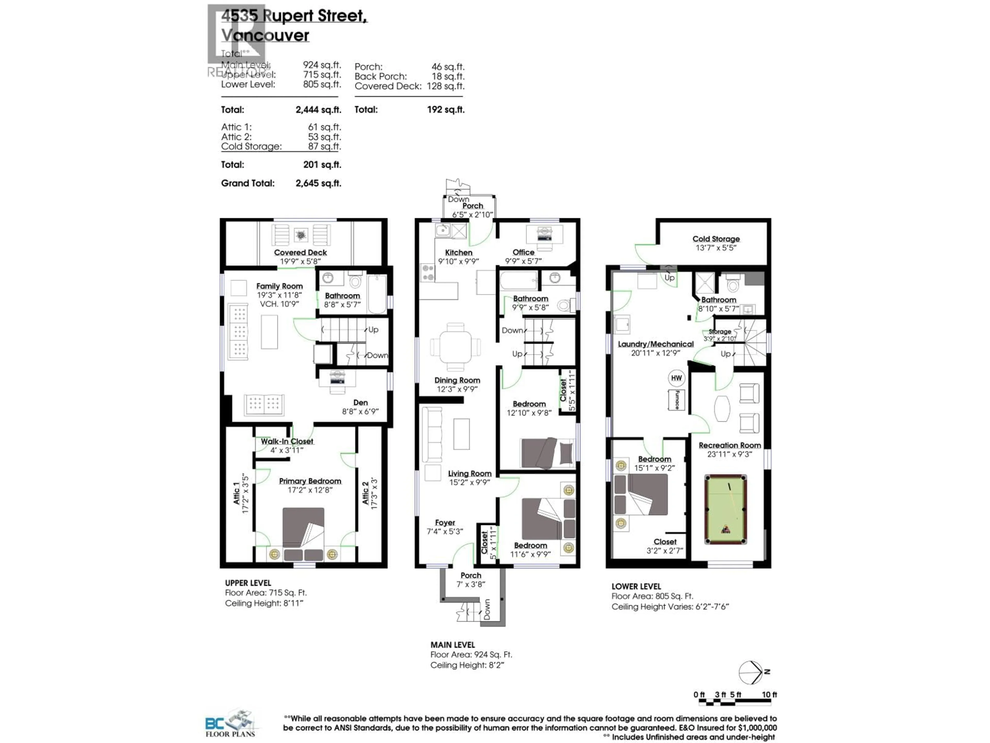Floor plan for 4535 RUPERT STREET, Vancouver British Columbia V5R2J4