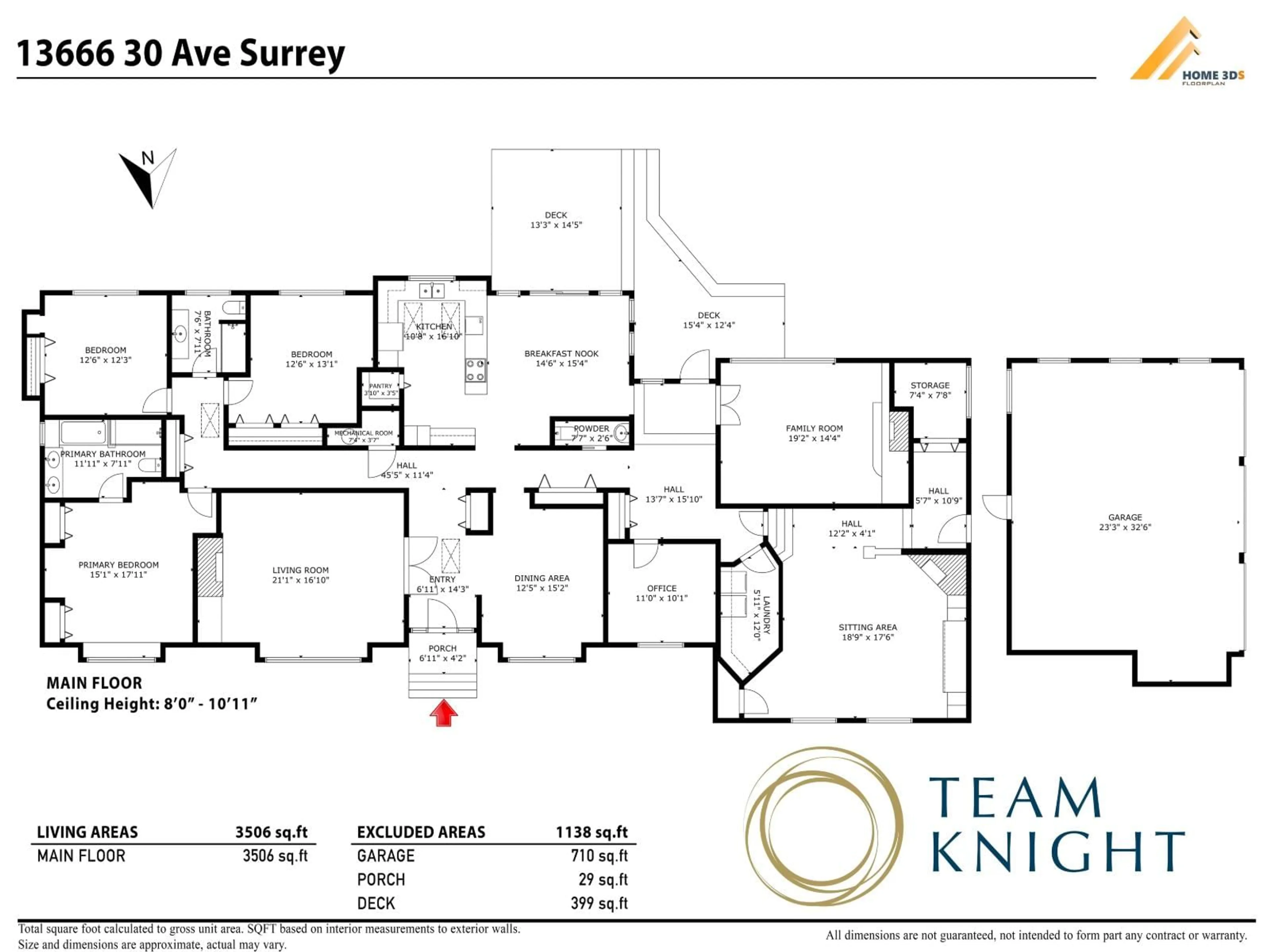 Floor plan for 13666 30 AVENUE, Surrey British Columbia V4P1T9