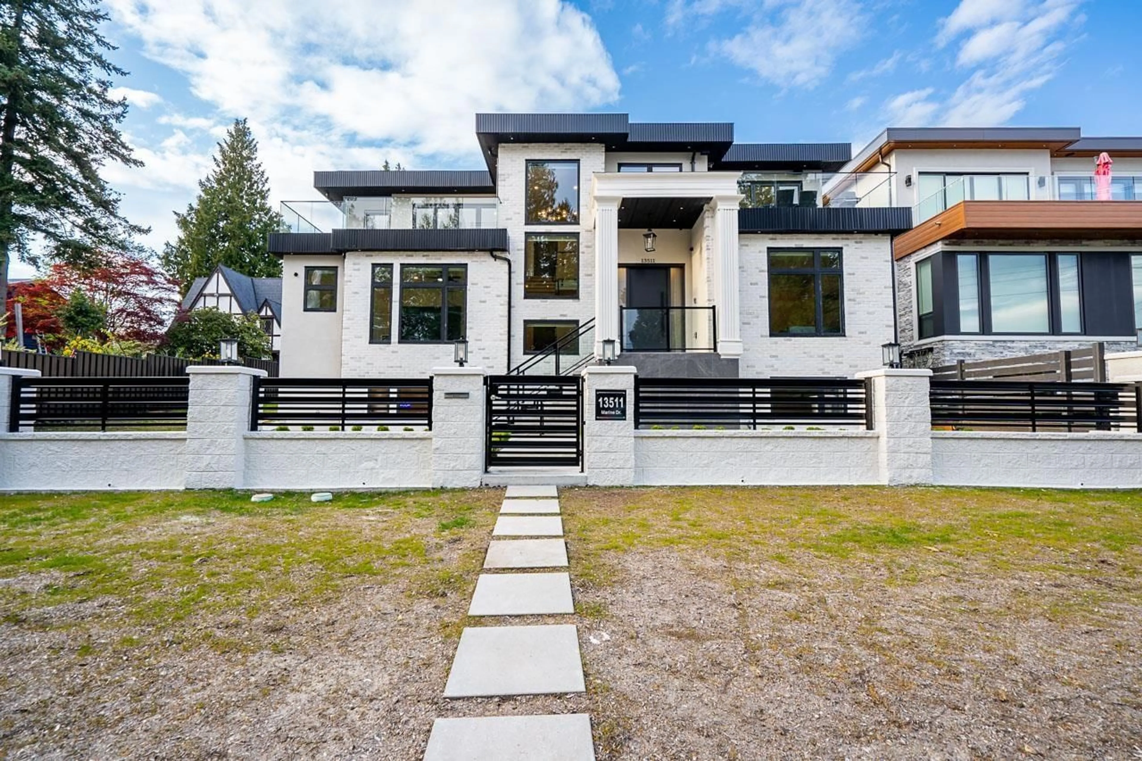 Home with brick exterior material, street for 13511 MARINE DRIVE, Surrey British Columbia V4A1G1