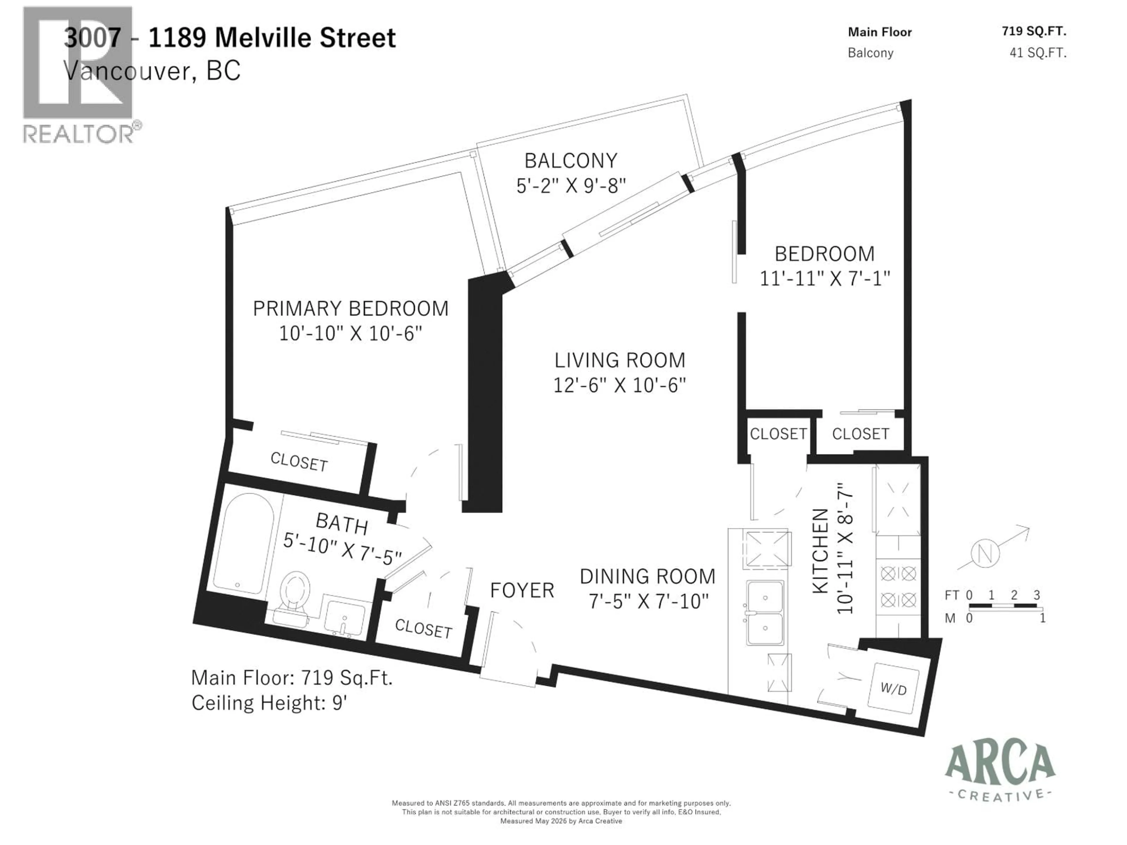 Floor plan for 3007 - 1189 MELVILLE STREET, Vancouver British Columbia V6E4T8