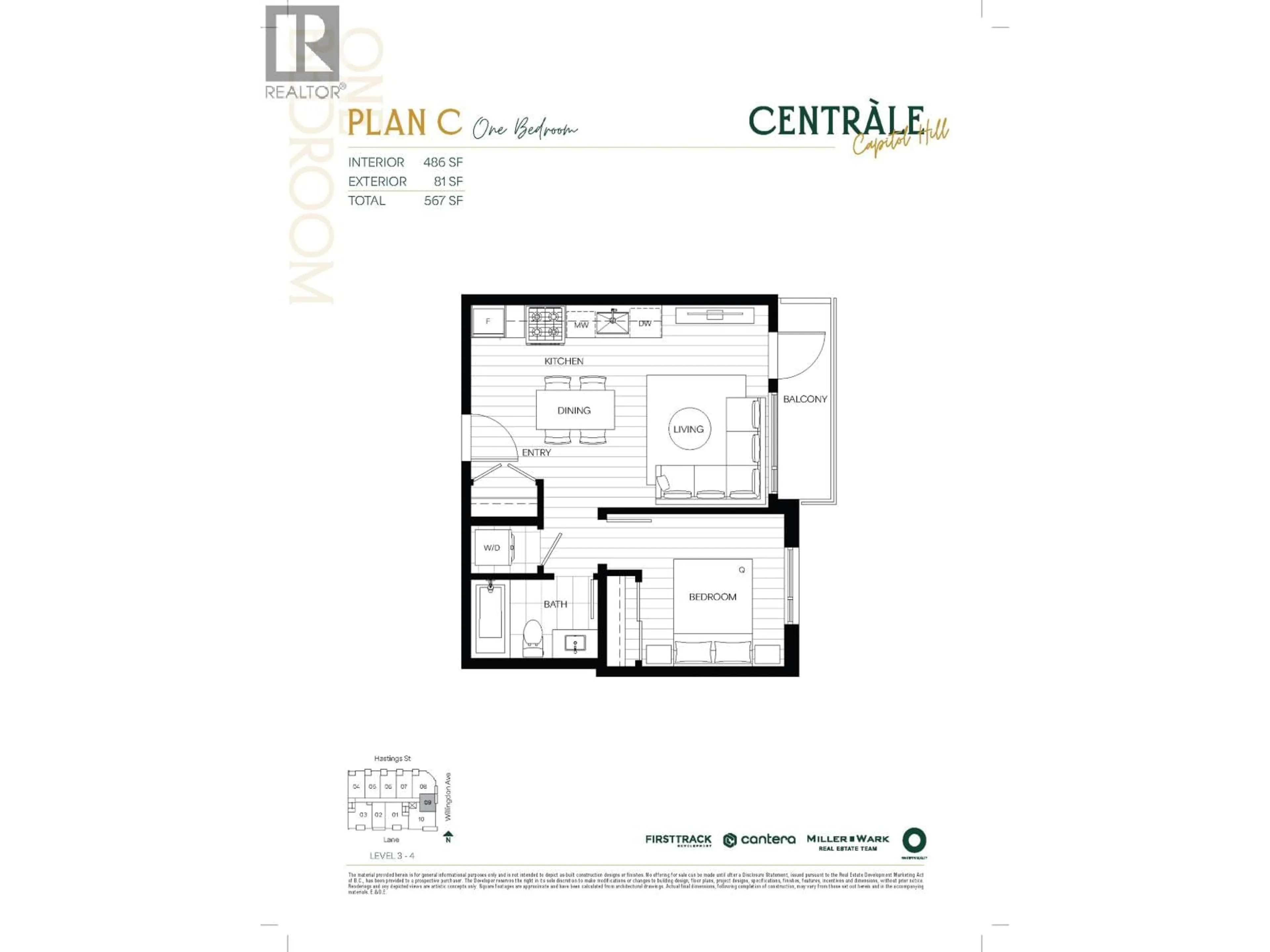 Floor plan for 309 - 4488 HASTINGS STREET, Burnaby British Columbia V0V0V0