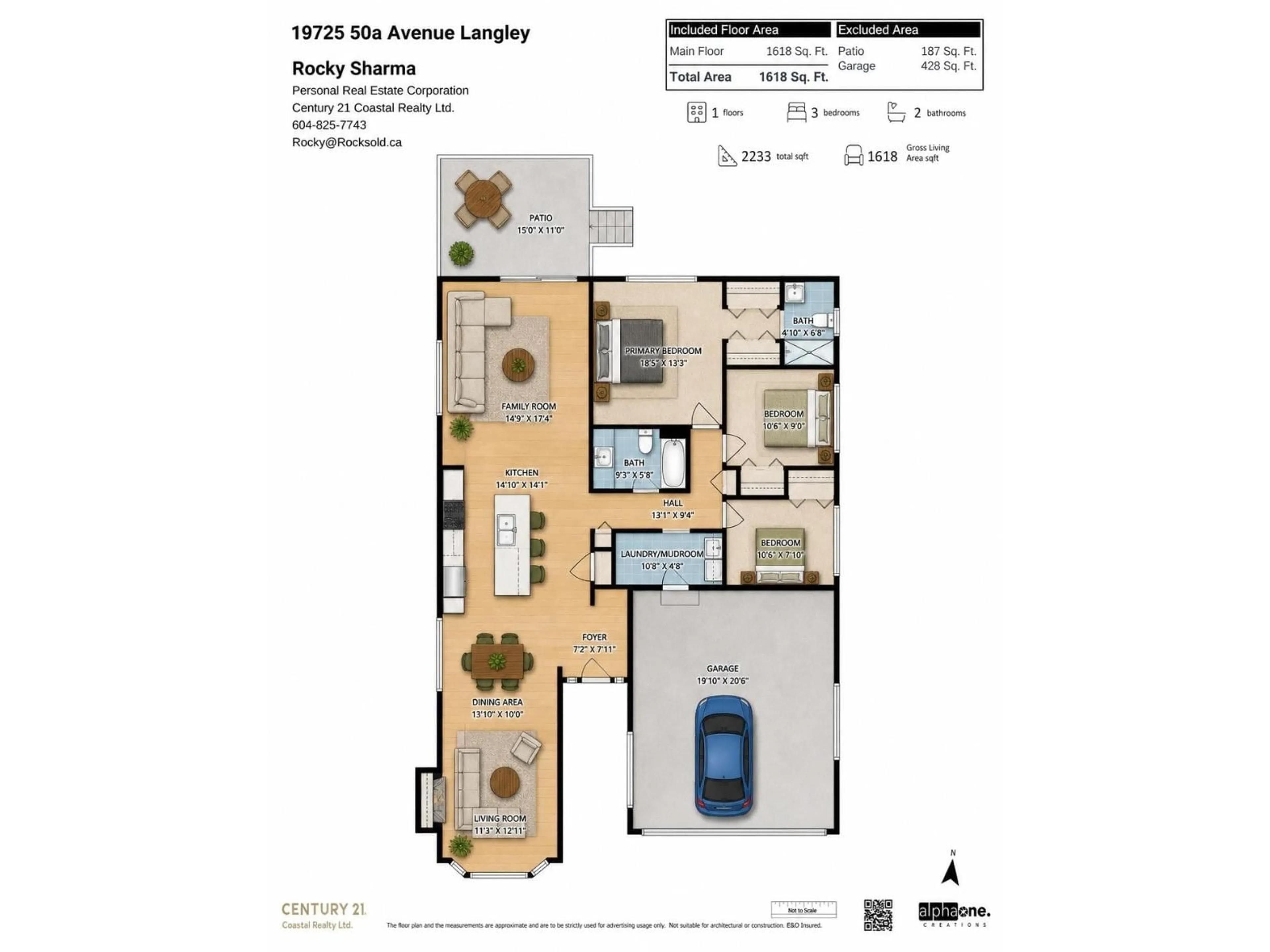 Floor plan for 19725 50A AVENUE, Langley British Columbia V3A7L1