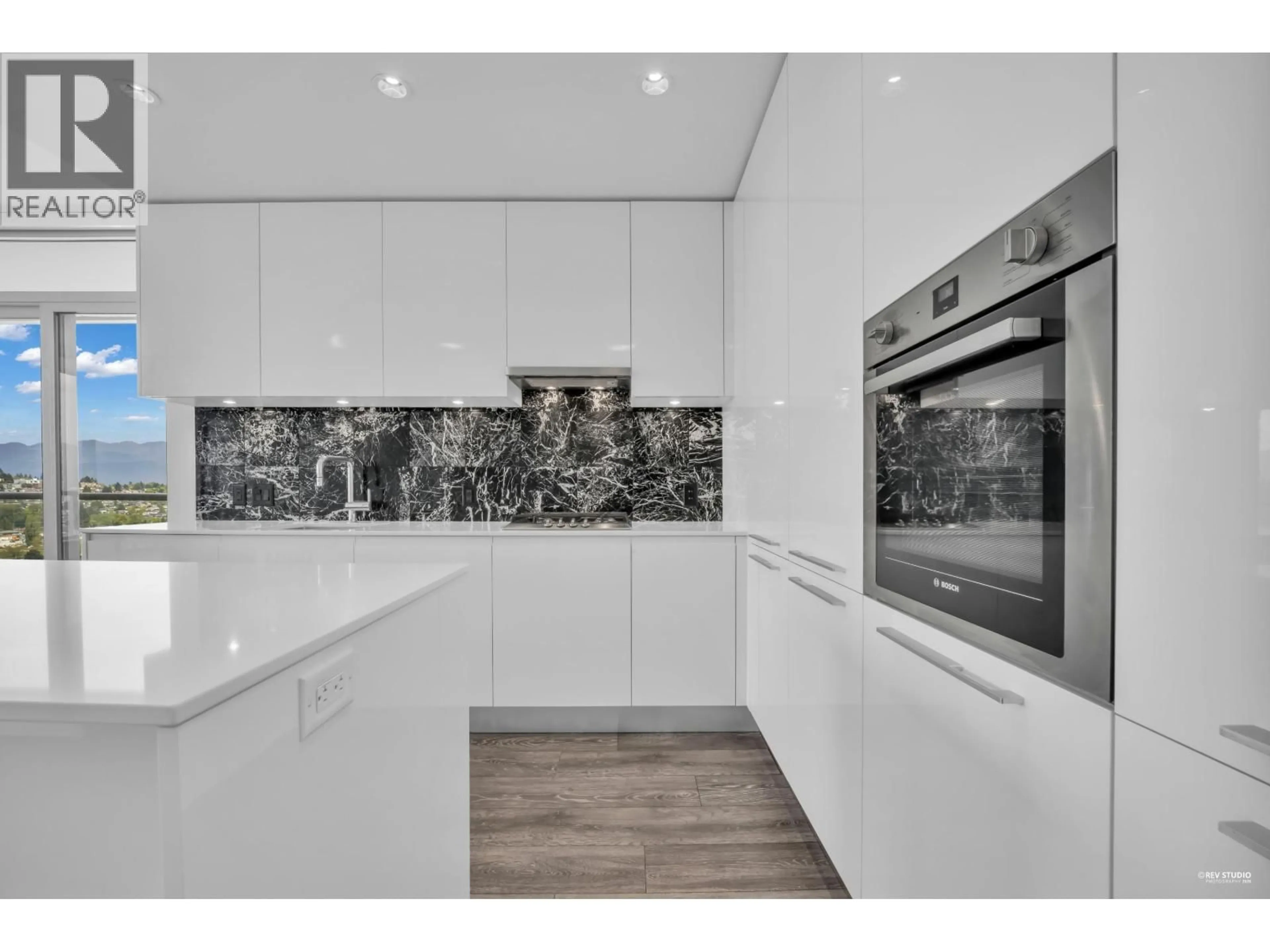 Contemporary kitchen, ceramic/tile floor for 2912 - 1955 ALPHA WAY, Burnaby British Columbia V5C0K6