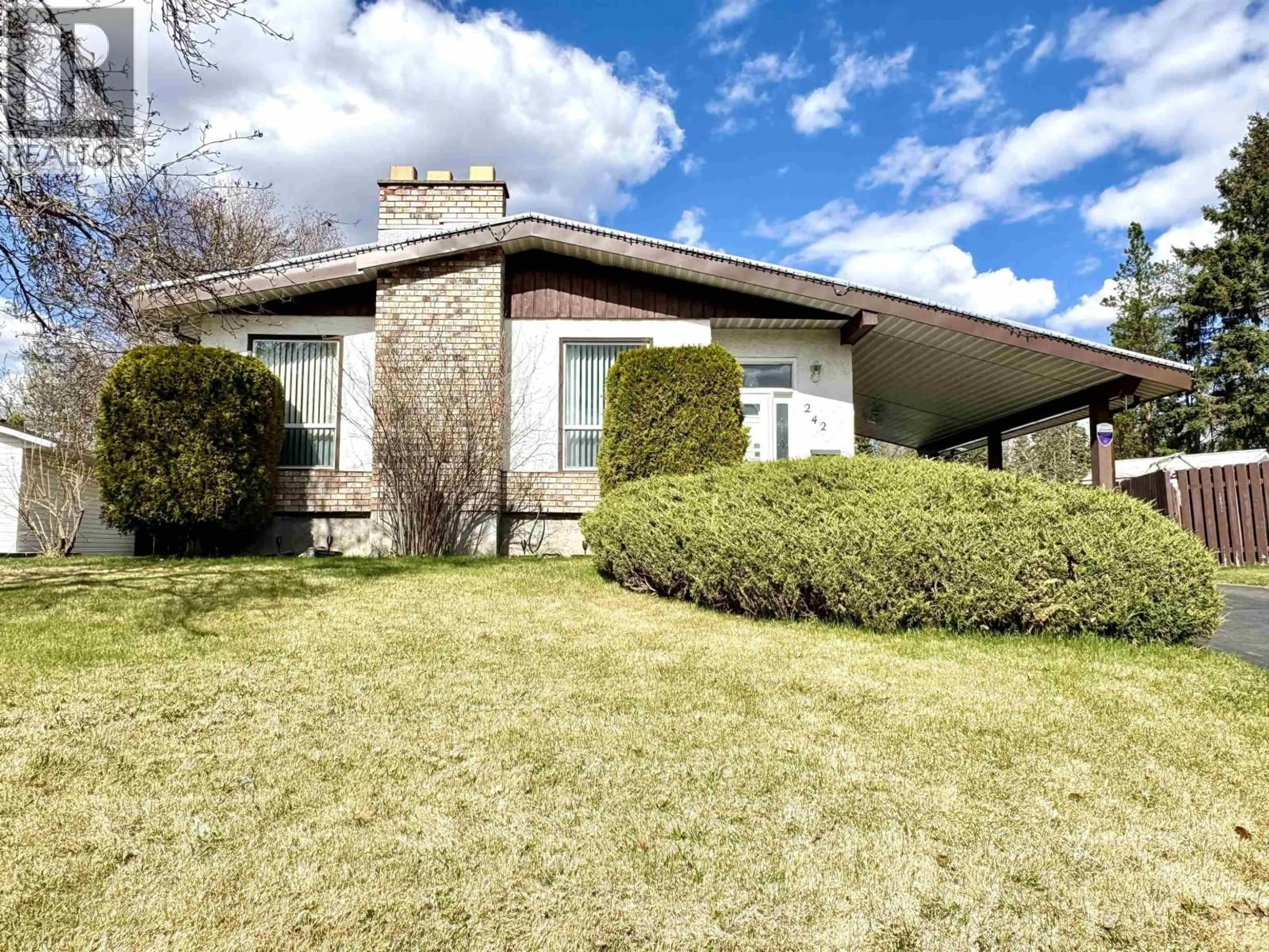 Home with brick exterior material, street for 242 EXPLORER CRESCENT, Prince George British Columbia V2M5R8