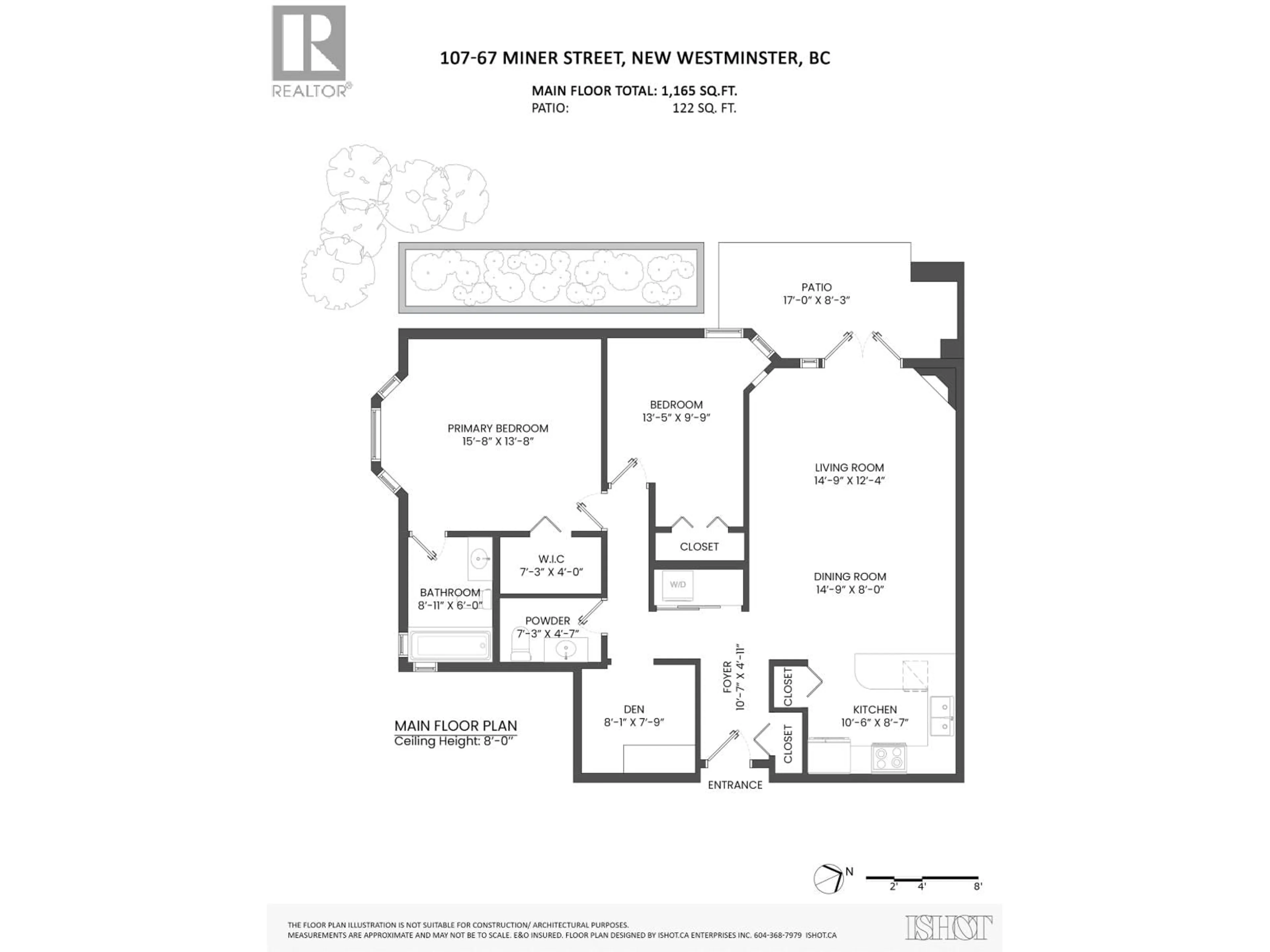 Floor plan for 107 - 67 MINER STREET, New Westminster British Columbia V3L5N5