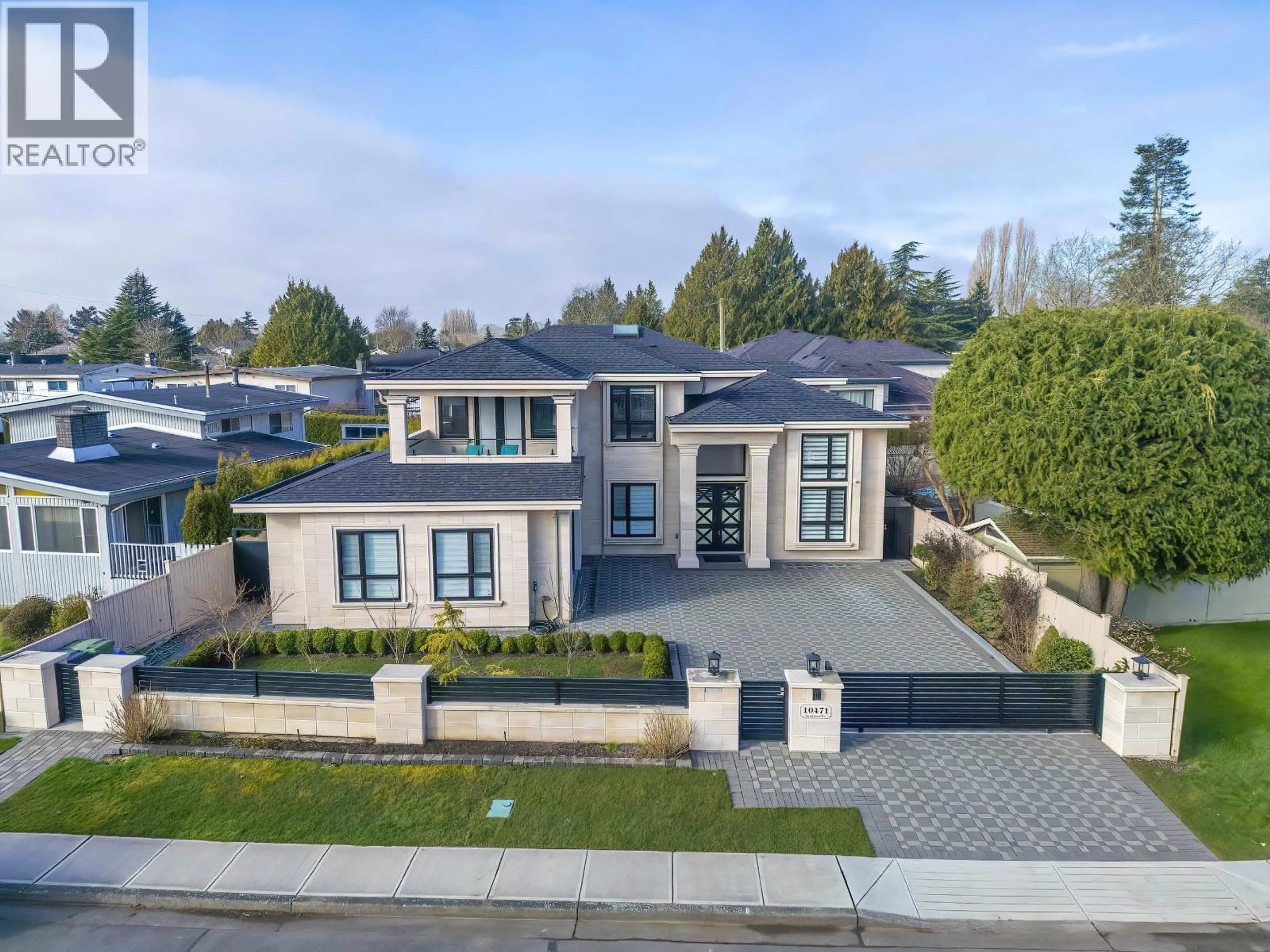 A pic from outside/outdoor area/front of a property/back of a property/a pic from drone, street for 10471 SEAHAVEN DRIVE, Richmond British Columbia V7A4C7