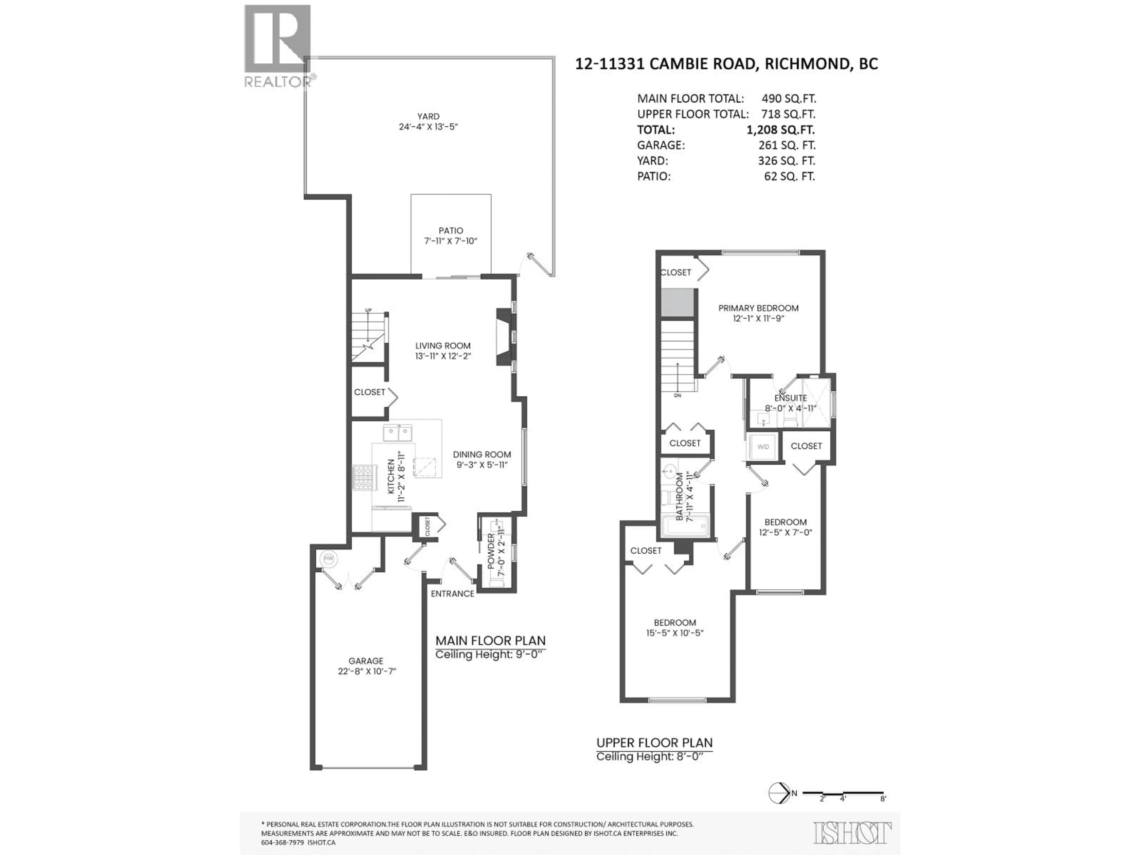 Floor plan for 12 - 11331 CAMBIE ROAD, Richmond British Columbia V6X1L3