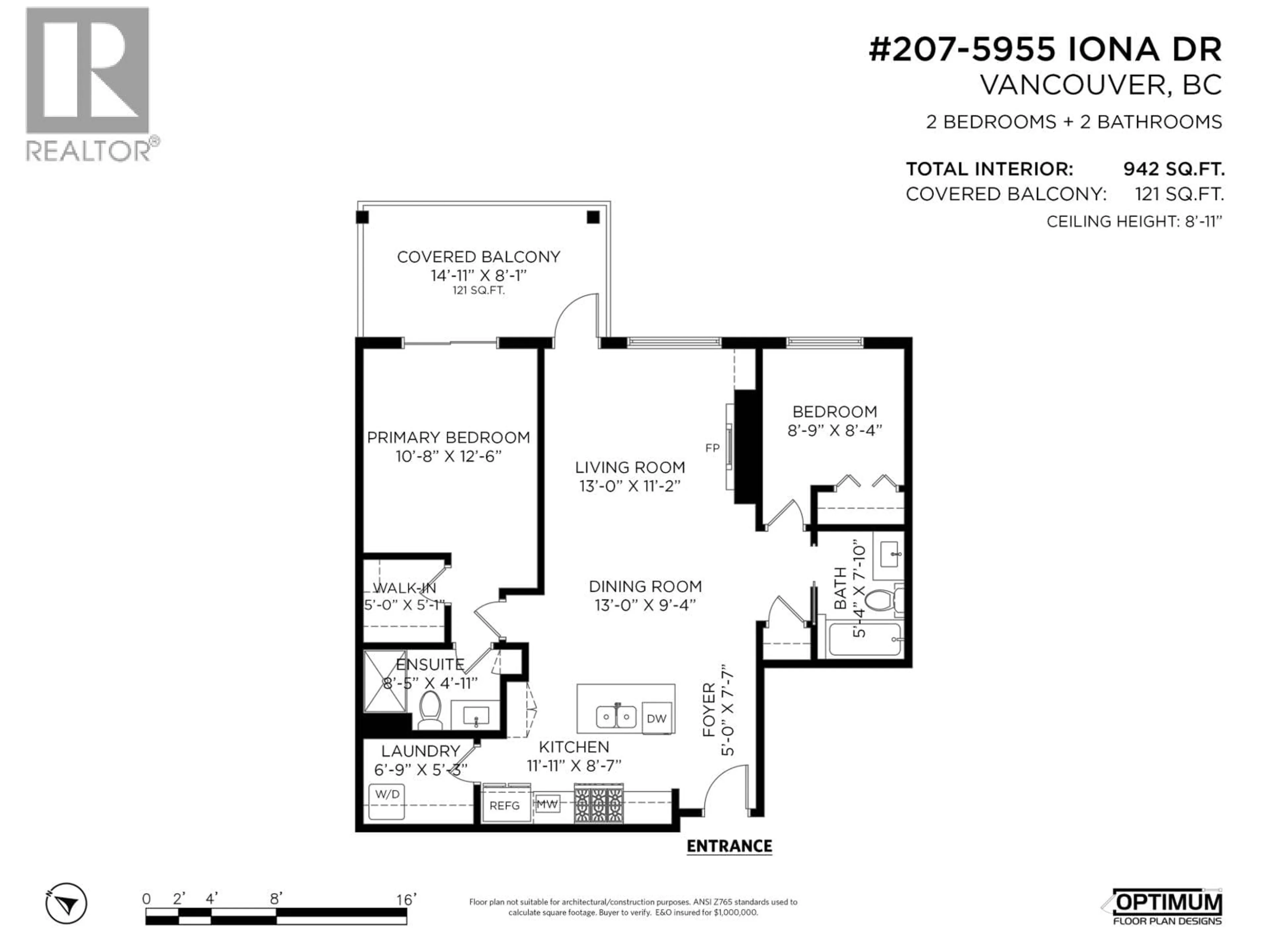 Floor plan for 207 - 5955 IONA DRIVE, Vancouver British Columbia V6T2L4