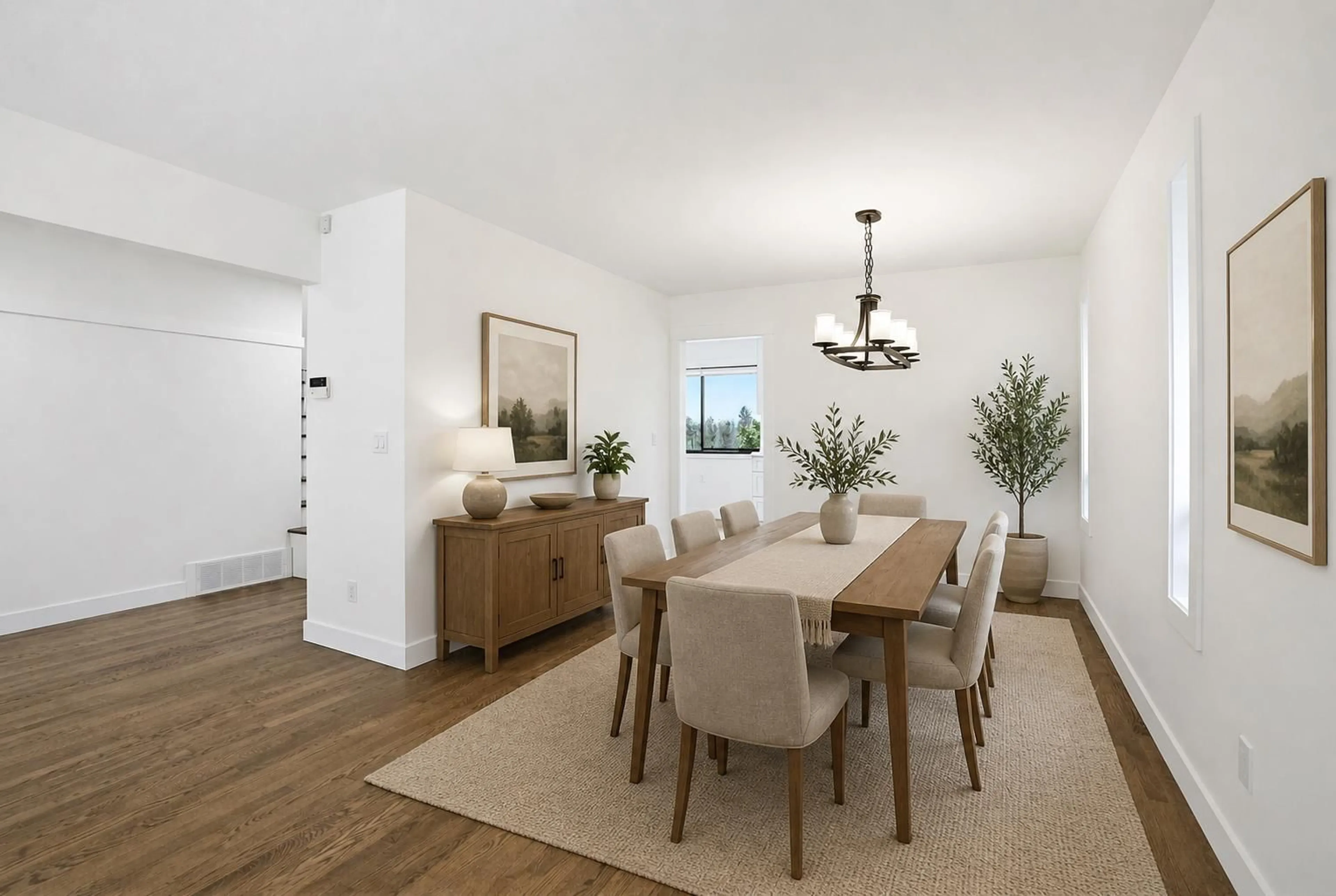 Dining room, wood/laminate floor for 2847 GLENSHIEL DRIVE, Abbotsford British Columbia V3G1G7