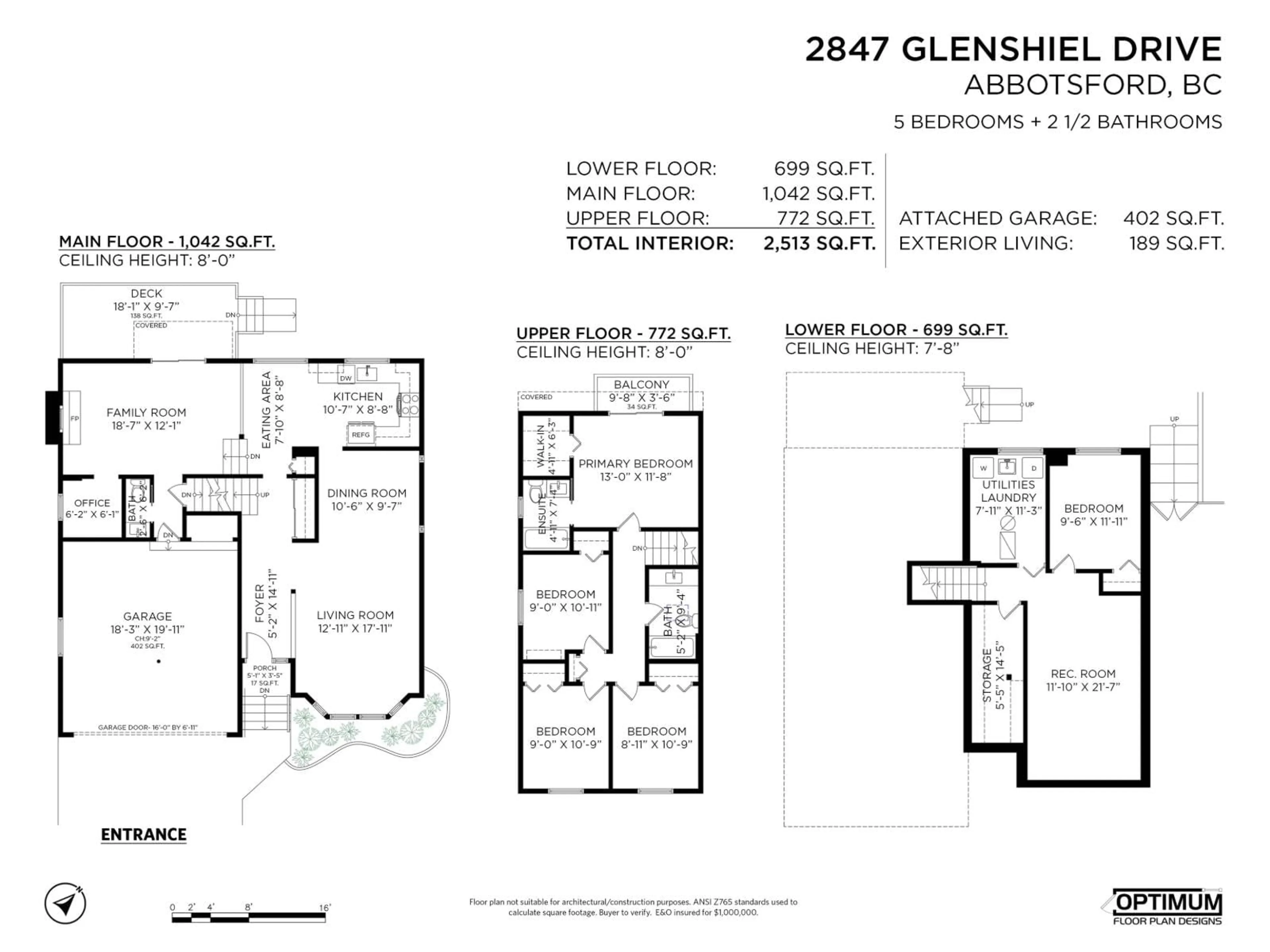 Floor plan for 2847 GLENSHIEL DRIVE, Abbotsford British Columbia V3G1G7