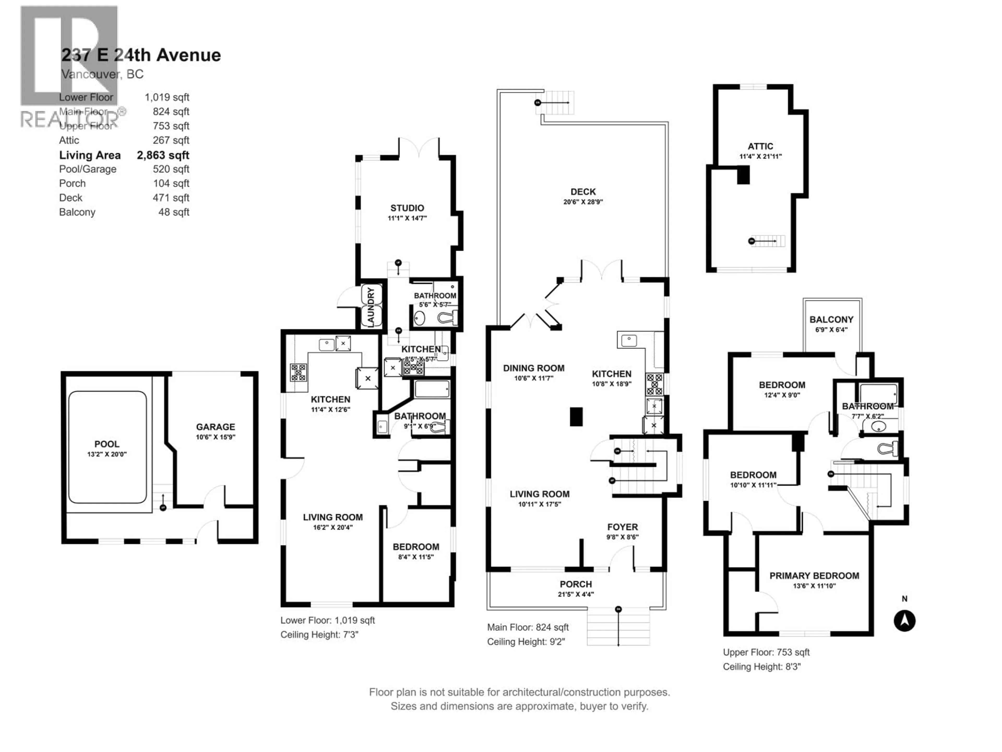 Floor plan for 237 24TH AVENUE, Vancouver British Columbia V5V1Z7