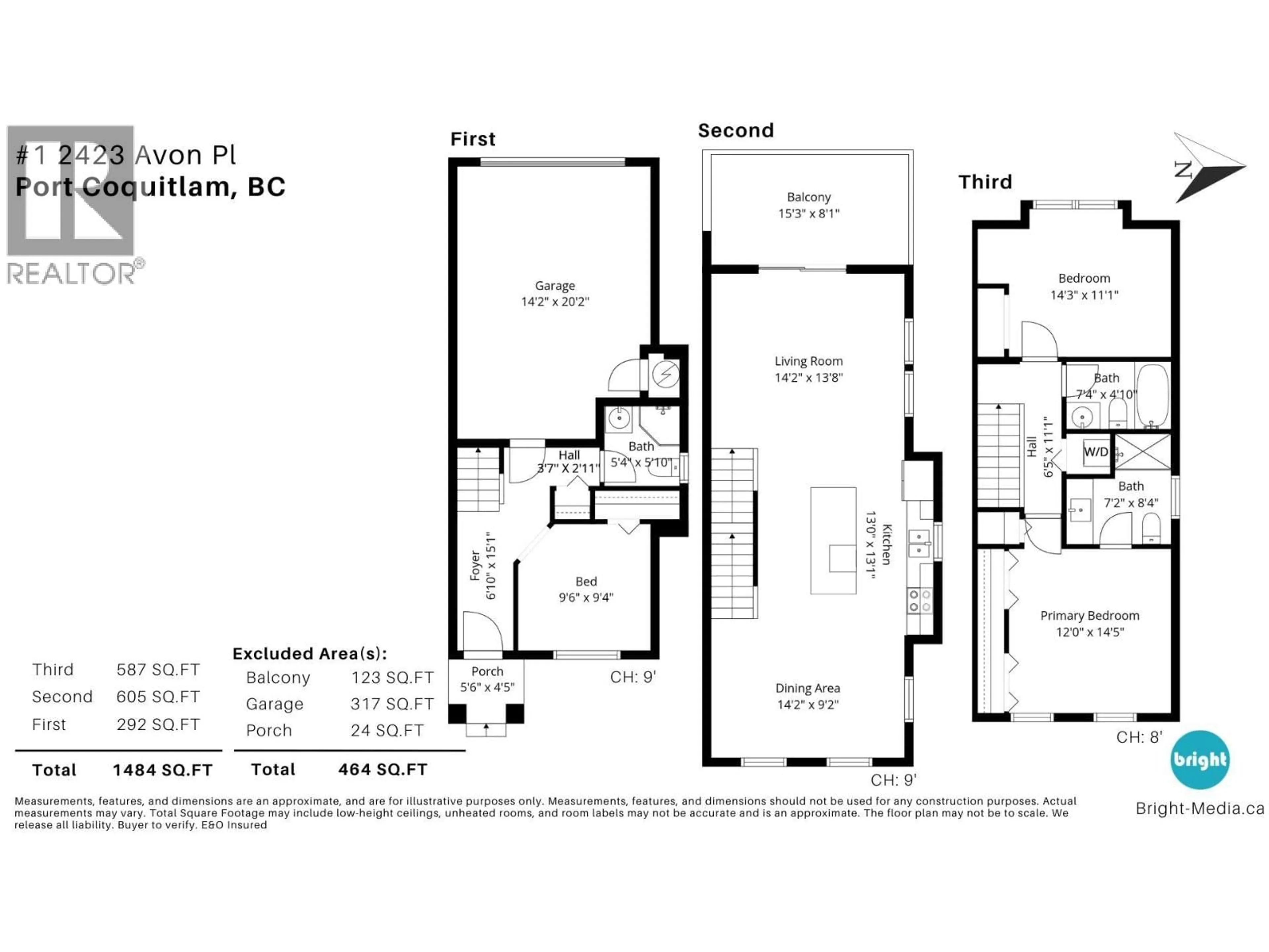 Floor plan for 1 - 2423 AVON PLACE, Port Coquitlam British Columbia V3B0H5