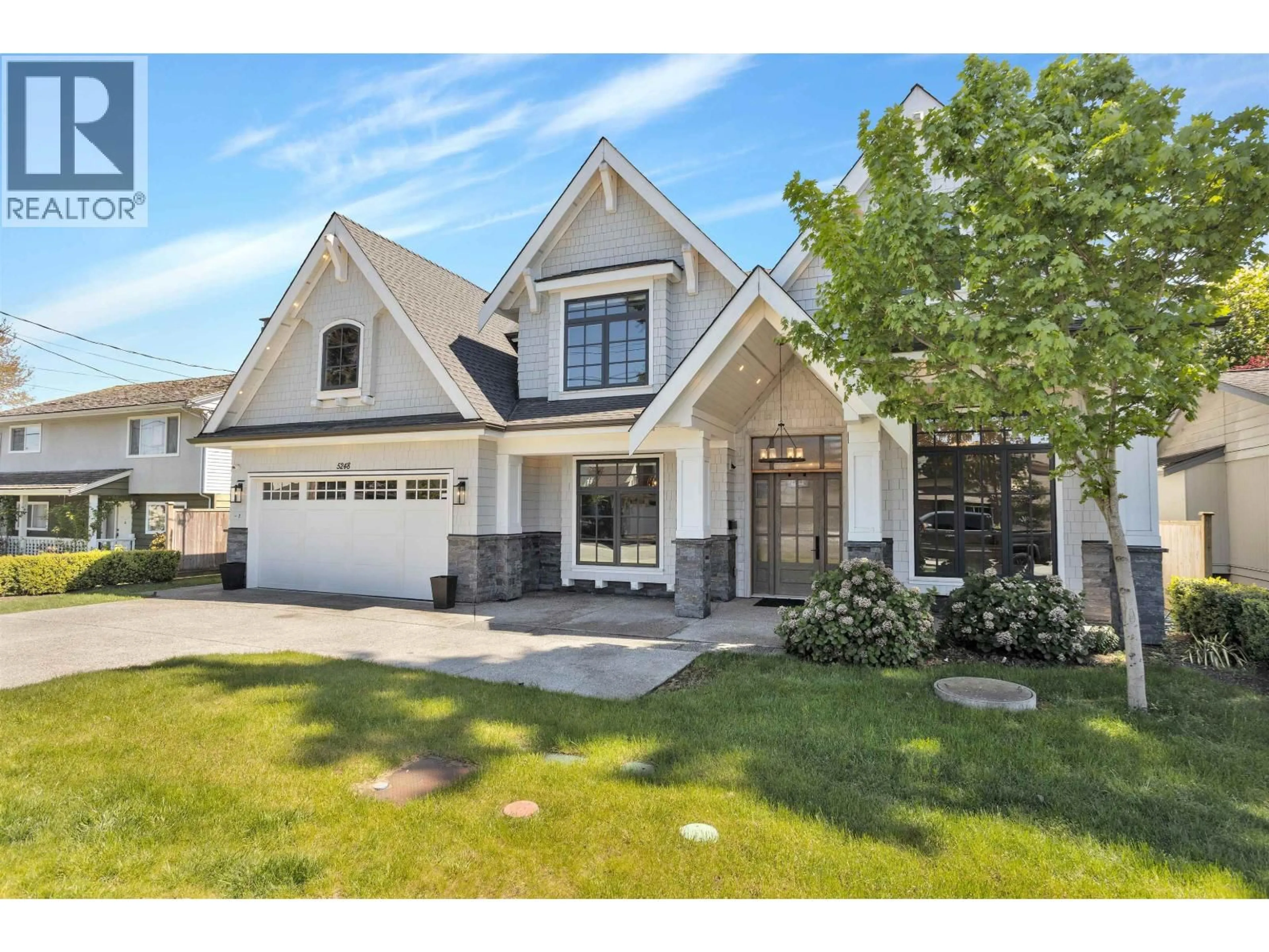 Home with vinyl exterior material, street for 5248 CENTRAL AVENUE, Ladner British Columbia V4K2H3
