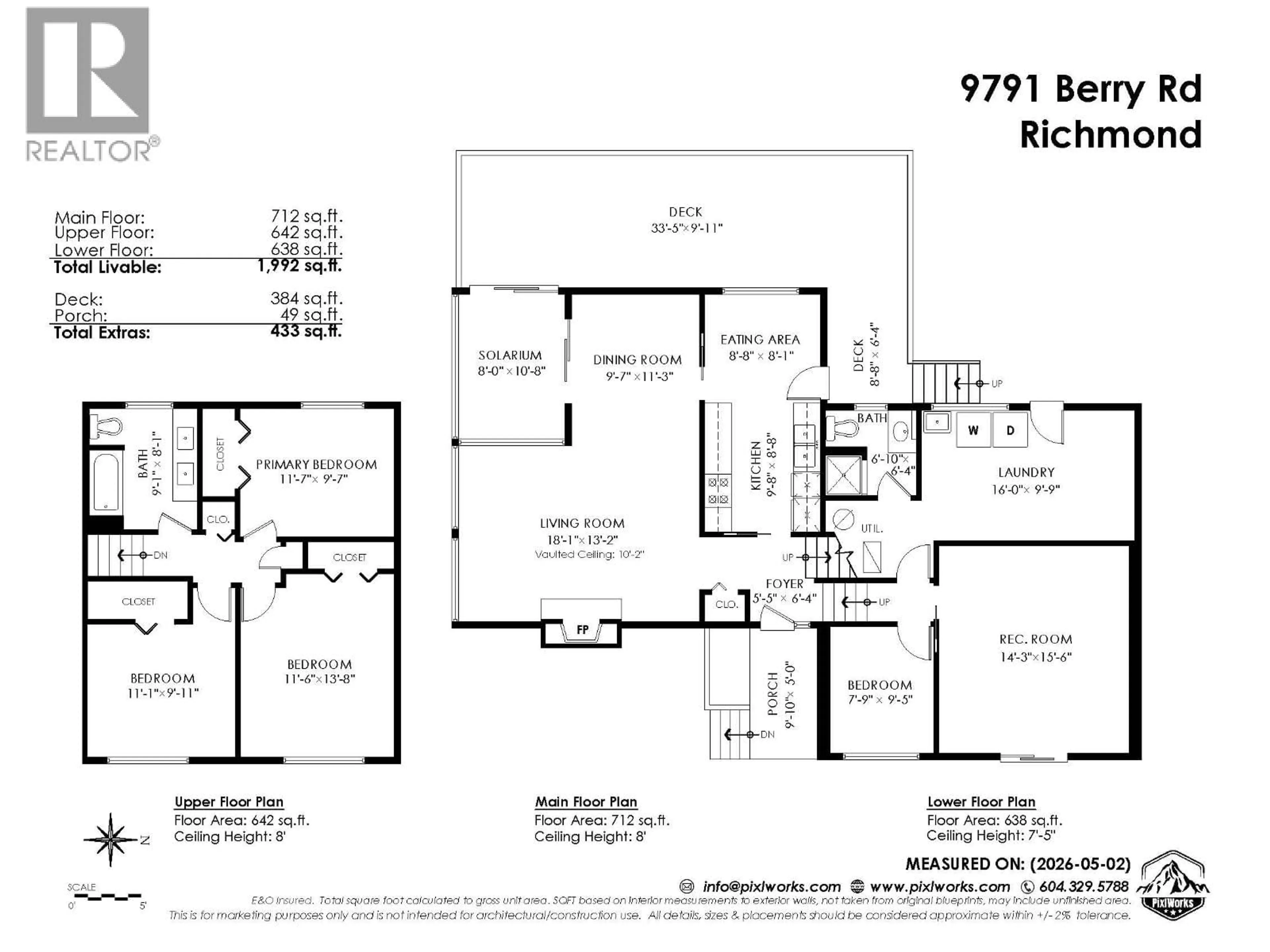 Floor plan for 9791 BERRY ROAD, Richmond British Columbia V7A2M9