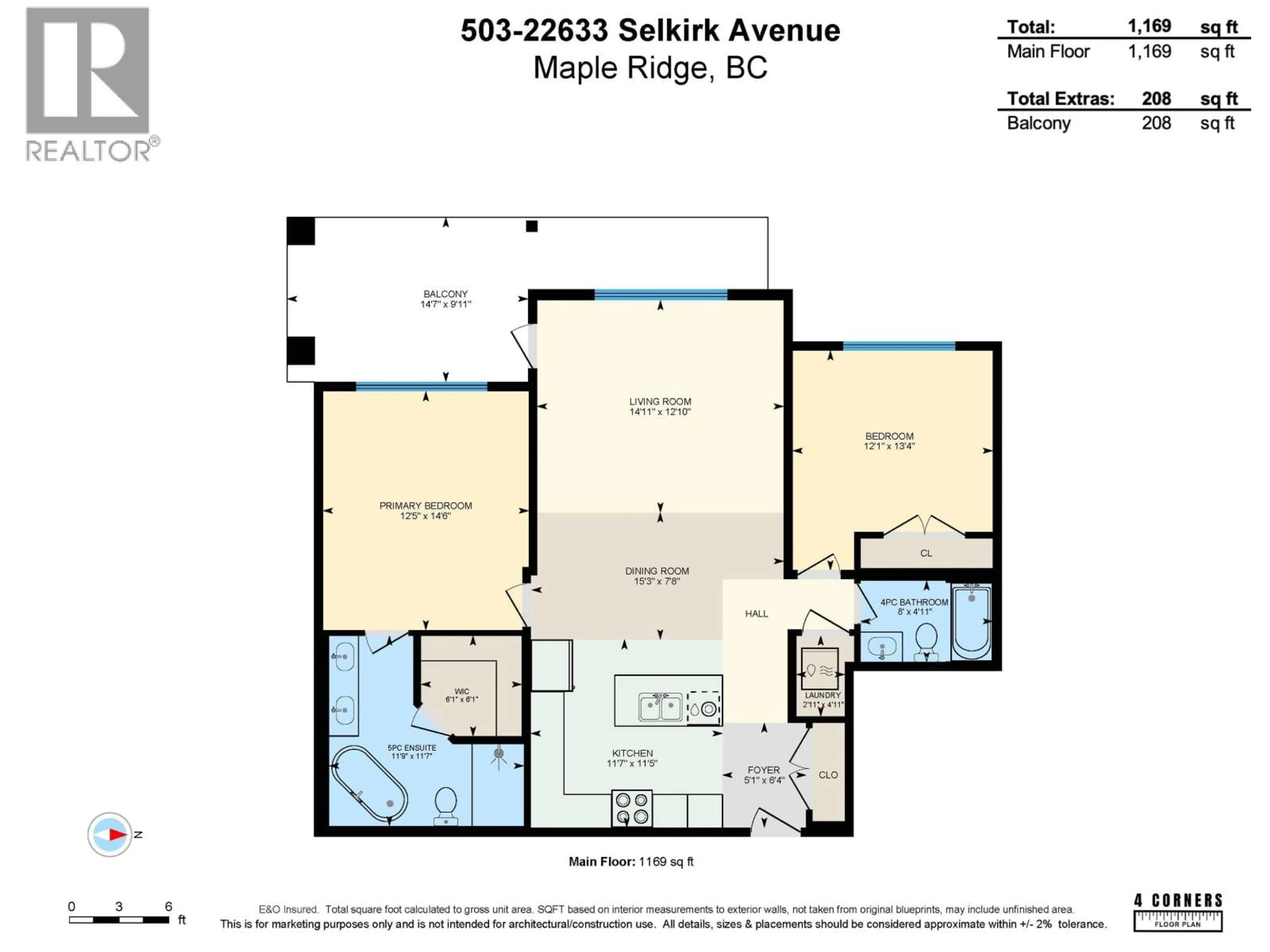 Floor plan for 503 - 22633 SELKIRK AVENUE, Maple Ridge British Columbia V2X1C7