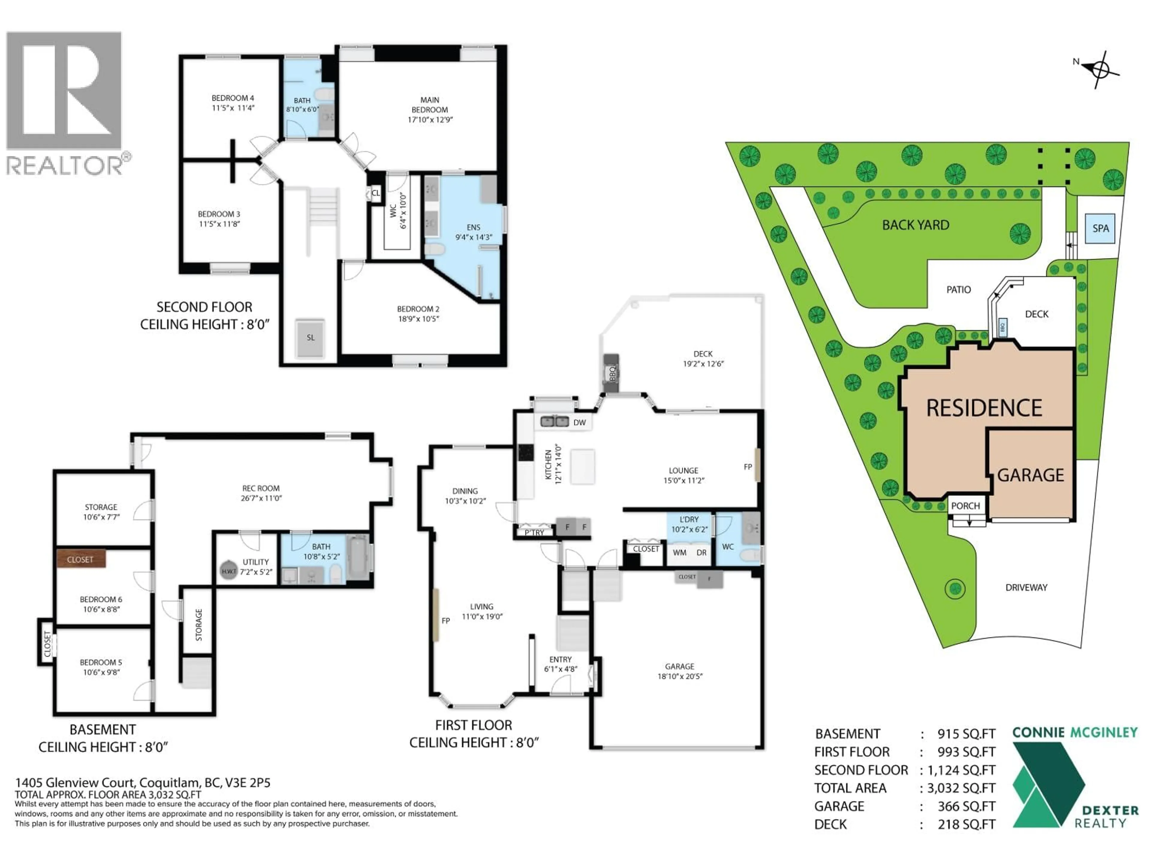 Floor plan for 1405 GLENVIEW COURT, Coquitlam British Columbia V3E2P5