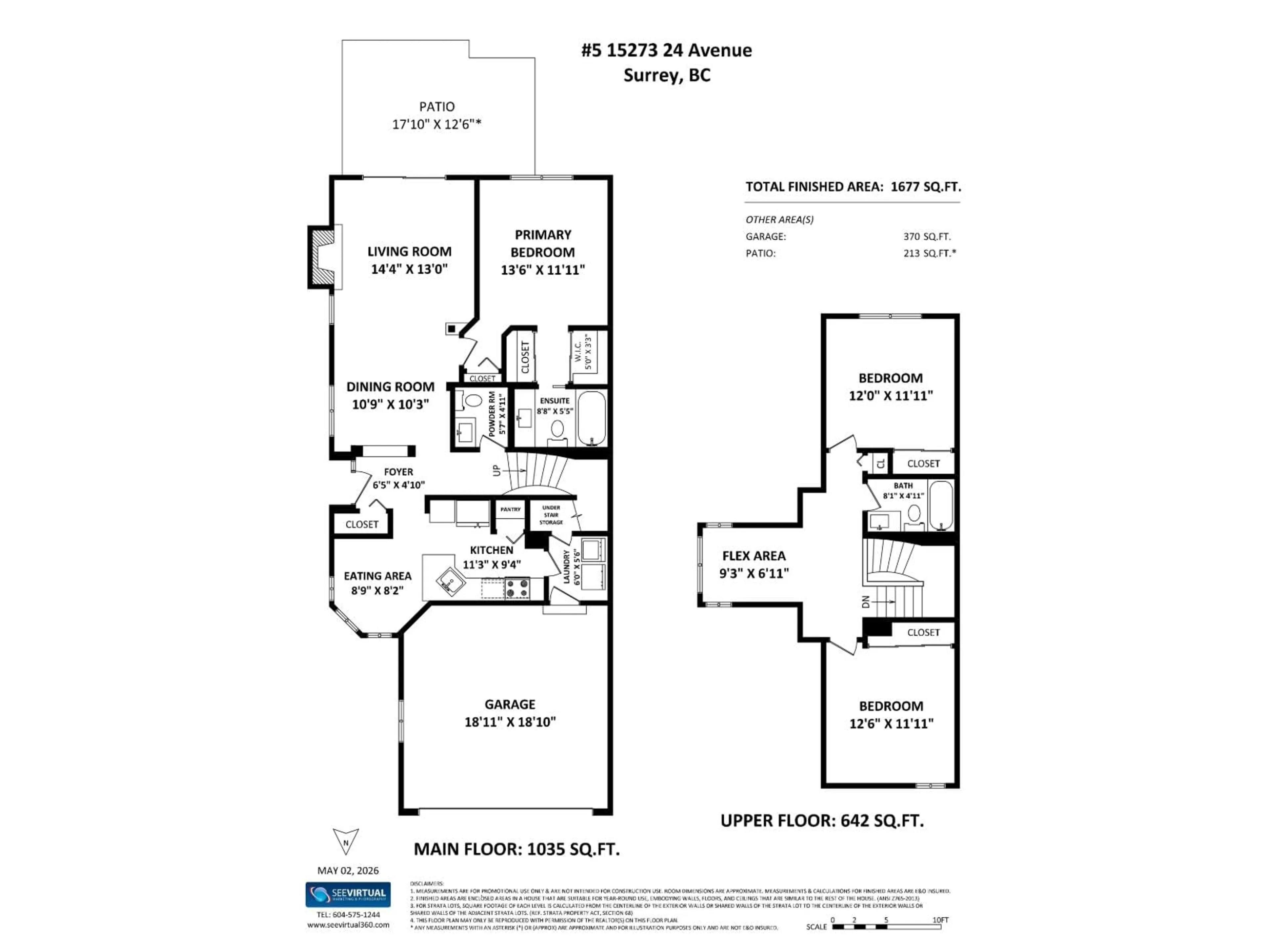 Floor plan for 5 - 15273 24 AVENUE, Surrey British Columbia V4A2H9