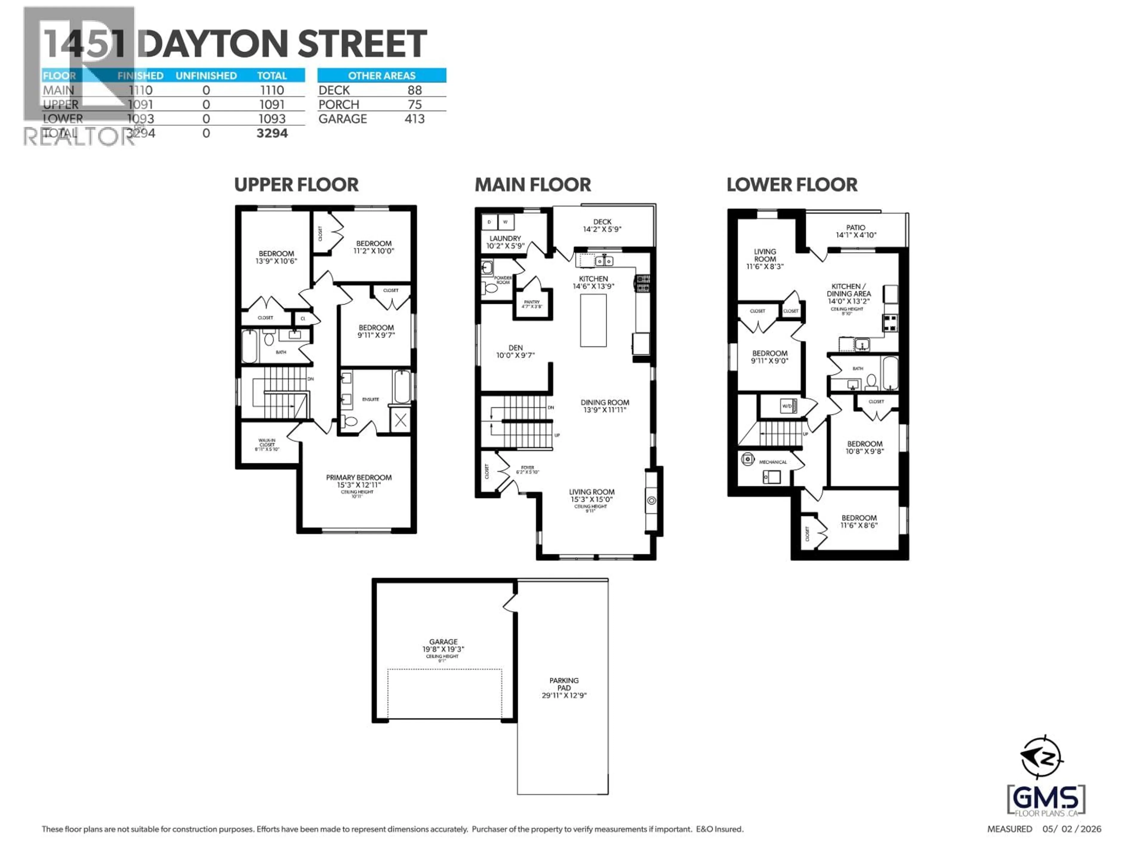 Floor plan for 1451 DAYTON STREET, Coquitlam British Columbia V3E3H2