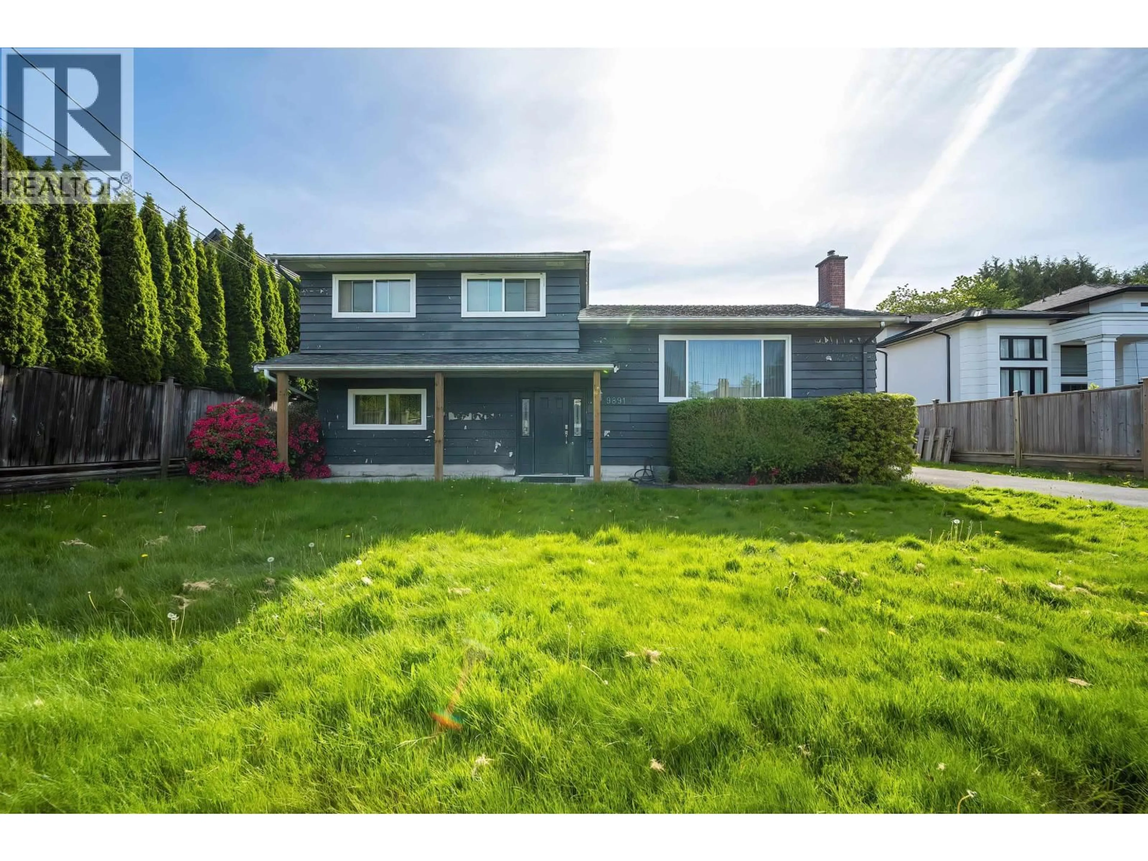 A pic from outside/outdoor area/front of a property/back of a property/a pic from drone, street for 9891 PINEWELL CRESCENT, Richmond British Columbia V7A2C7