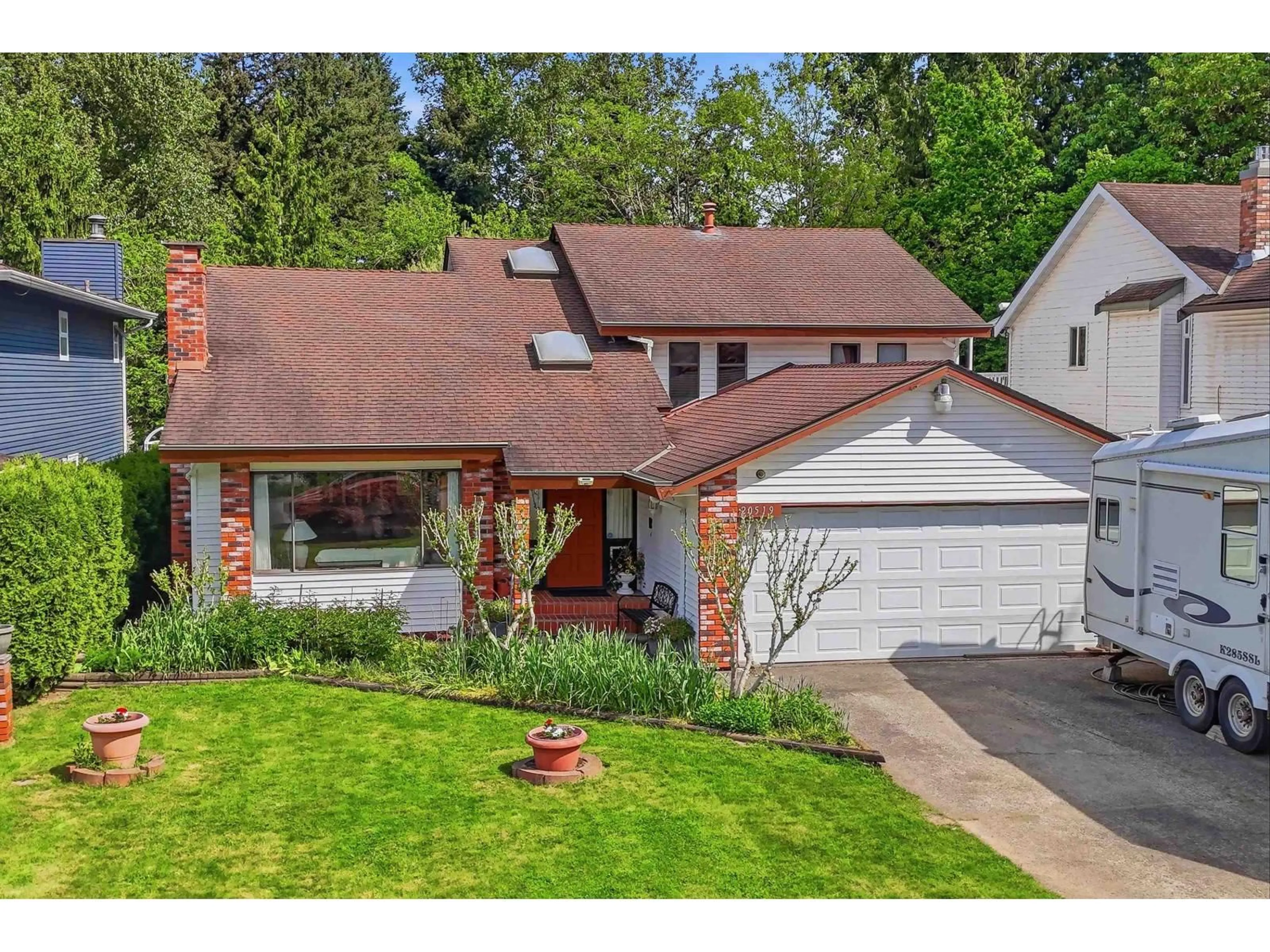 Home with brick exterior material, street for 20519 TELEGRAPH TRAIL, Langley British Columbia V1M1A7