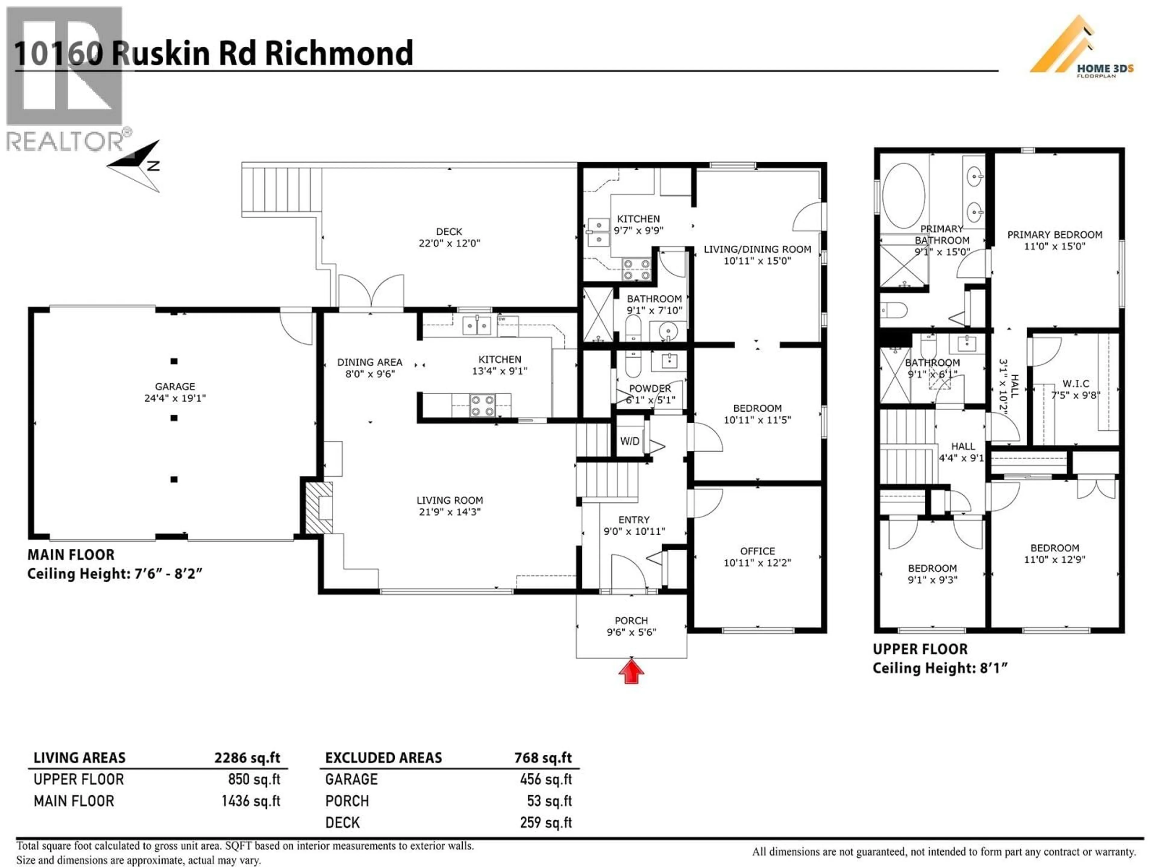Floor plan for 10160 RUSKIN ROAD, Richmond British Columbia V7A2P4