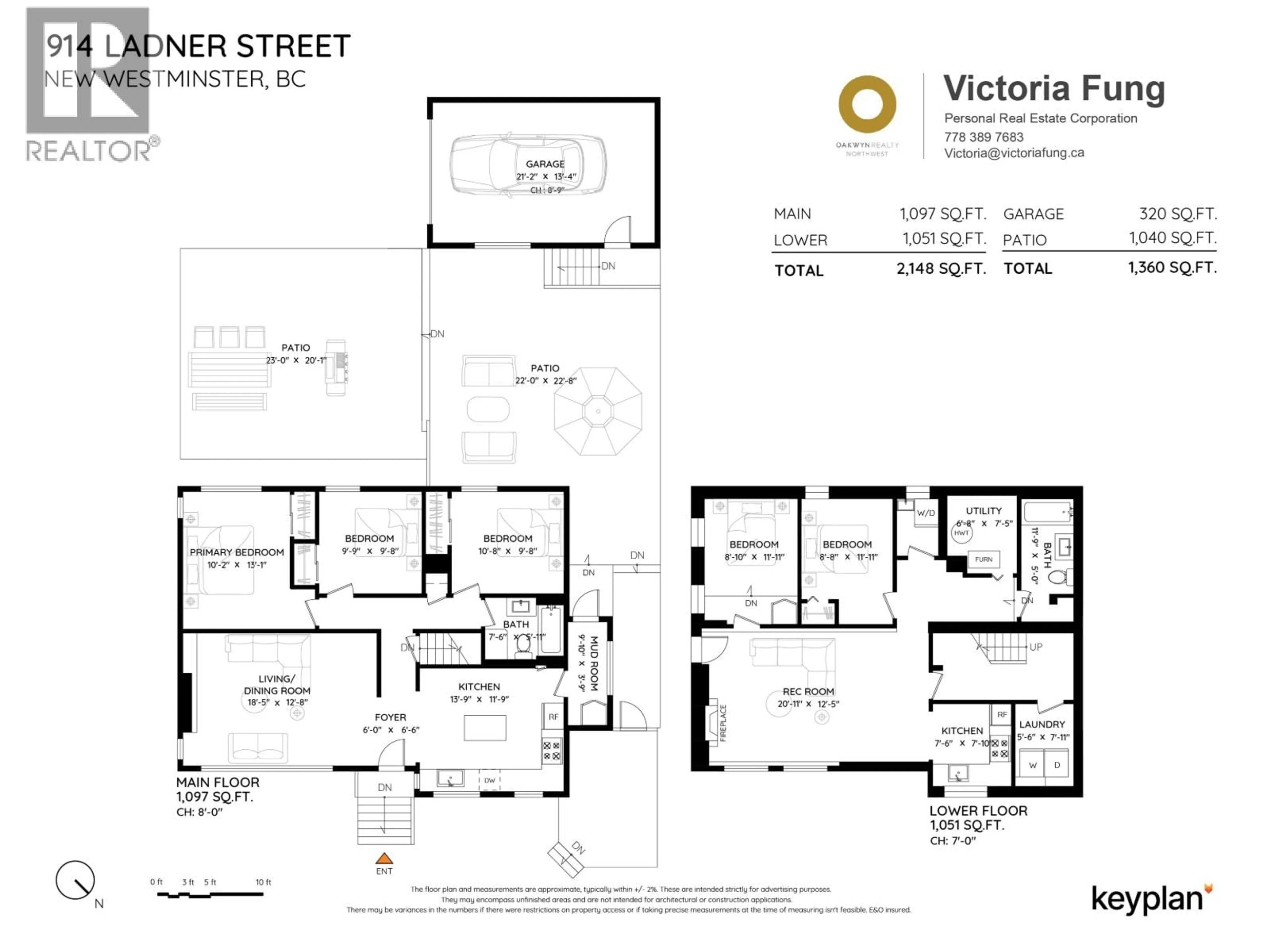 Floor plan for 914 LADNER STREET, New Westminster British Columbia V3L4W4