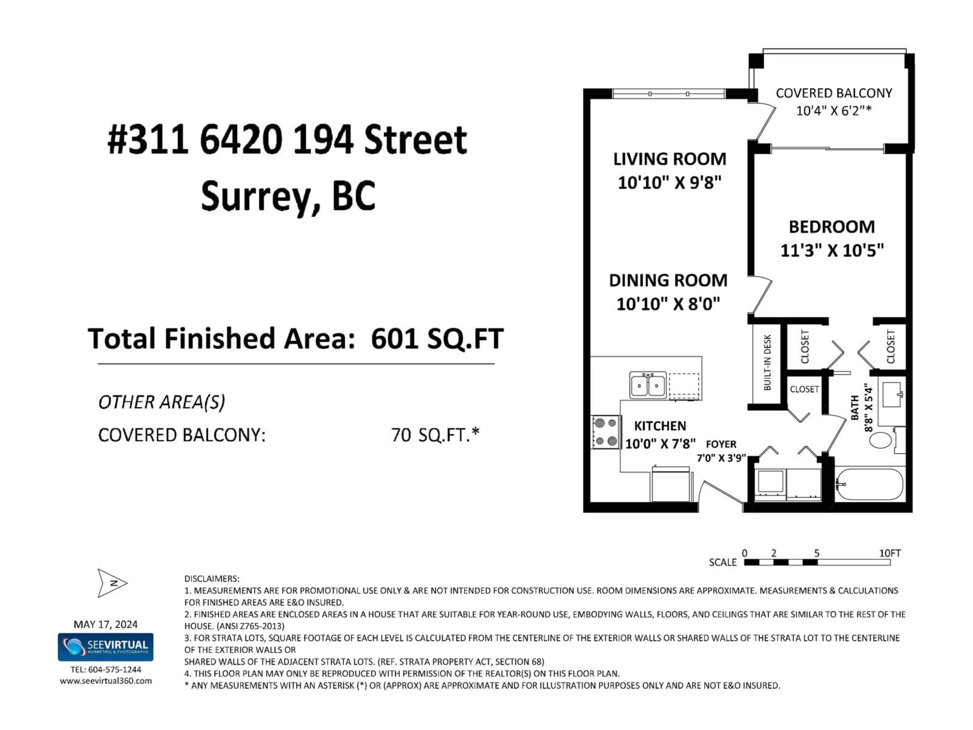 Floor plan for 311 - 6420 194 STREET, Surrey British Columbia V4N6J7