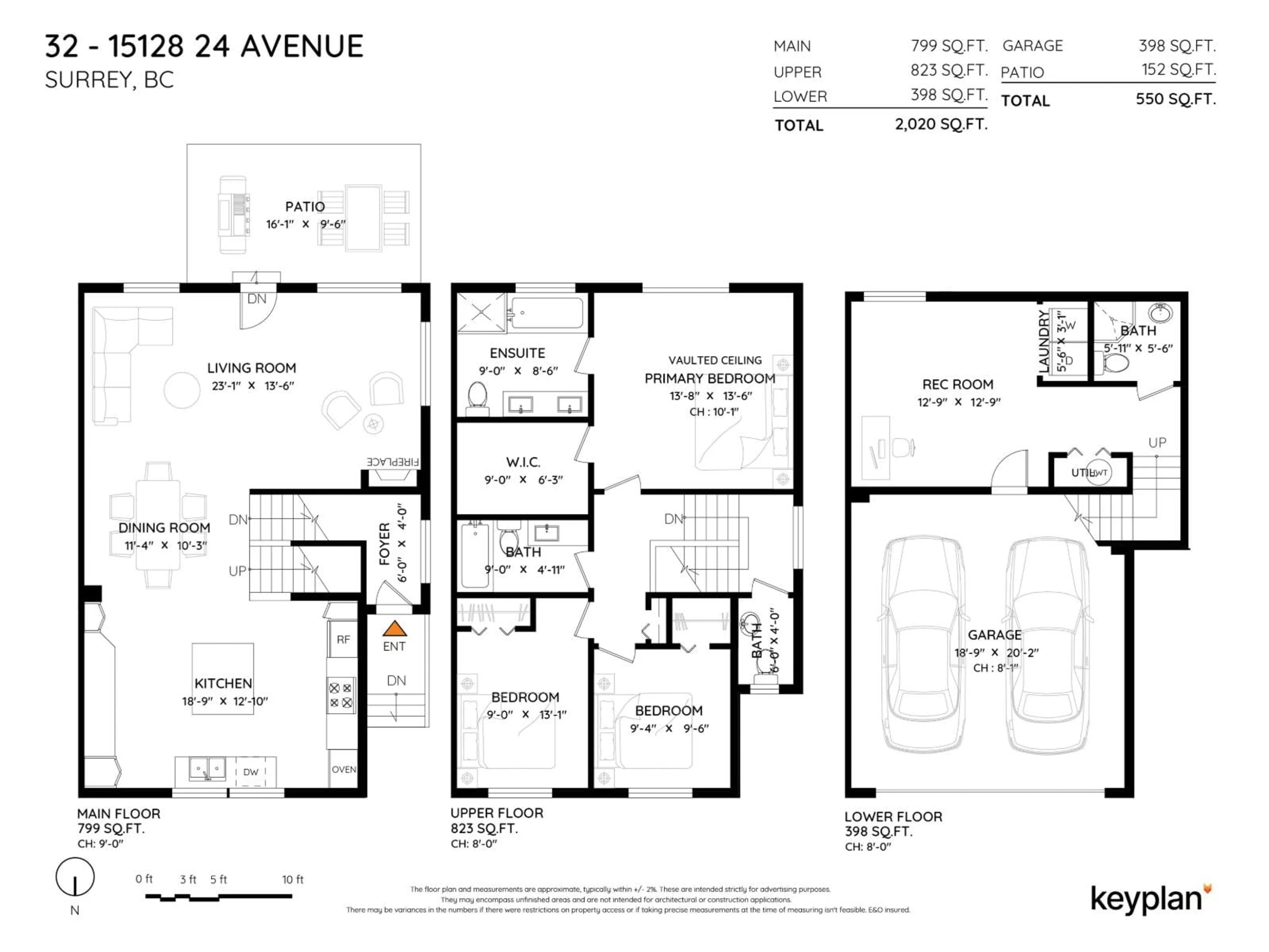 Floor plan for 32 - 15128 24 AVENUE, Surrey British Columbia V4A2H8