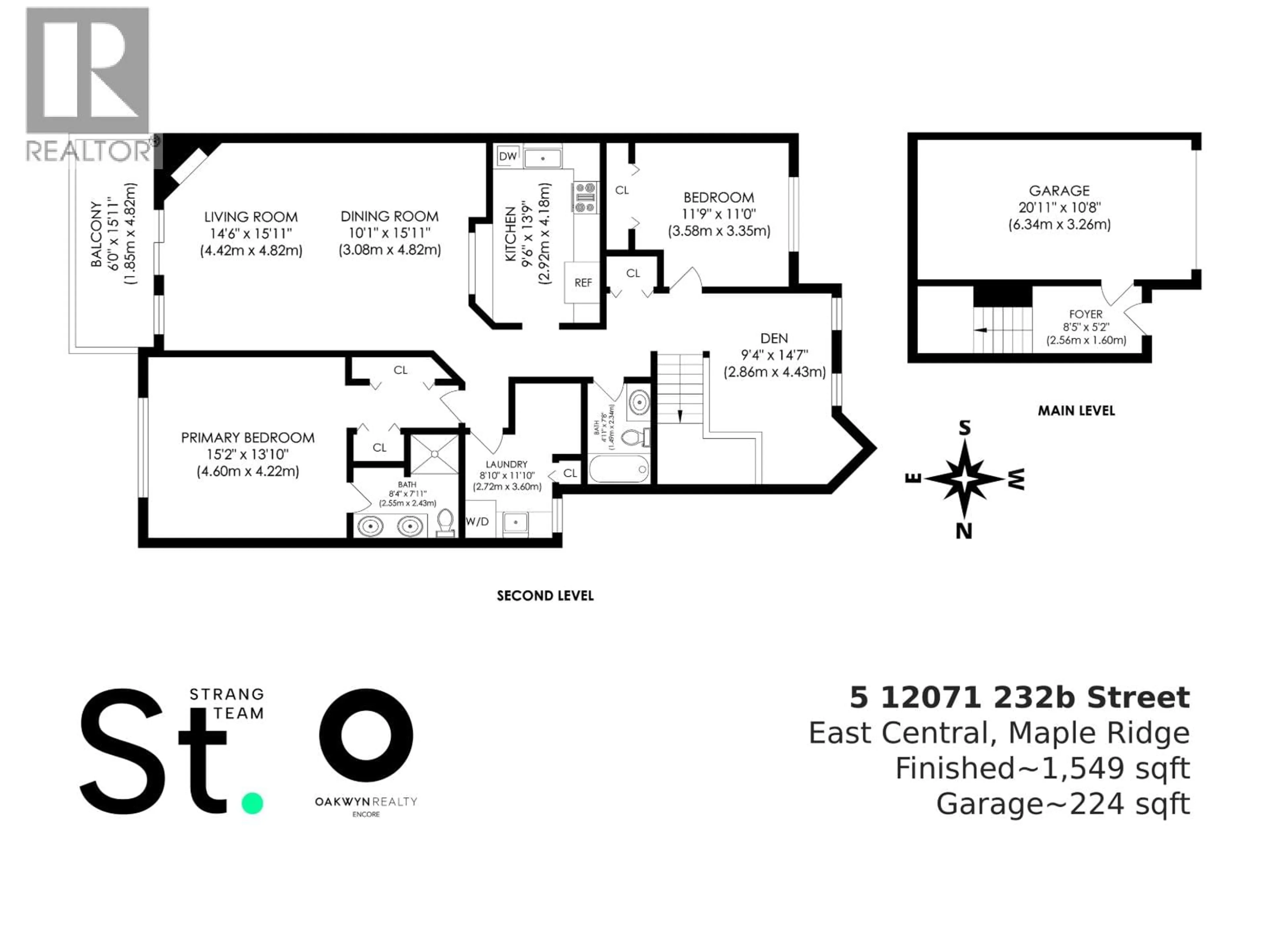 Floor plan for 5 - 12071 232B STREET, Maple Ridge British Columbia V2X0Z7