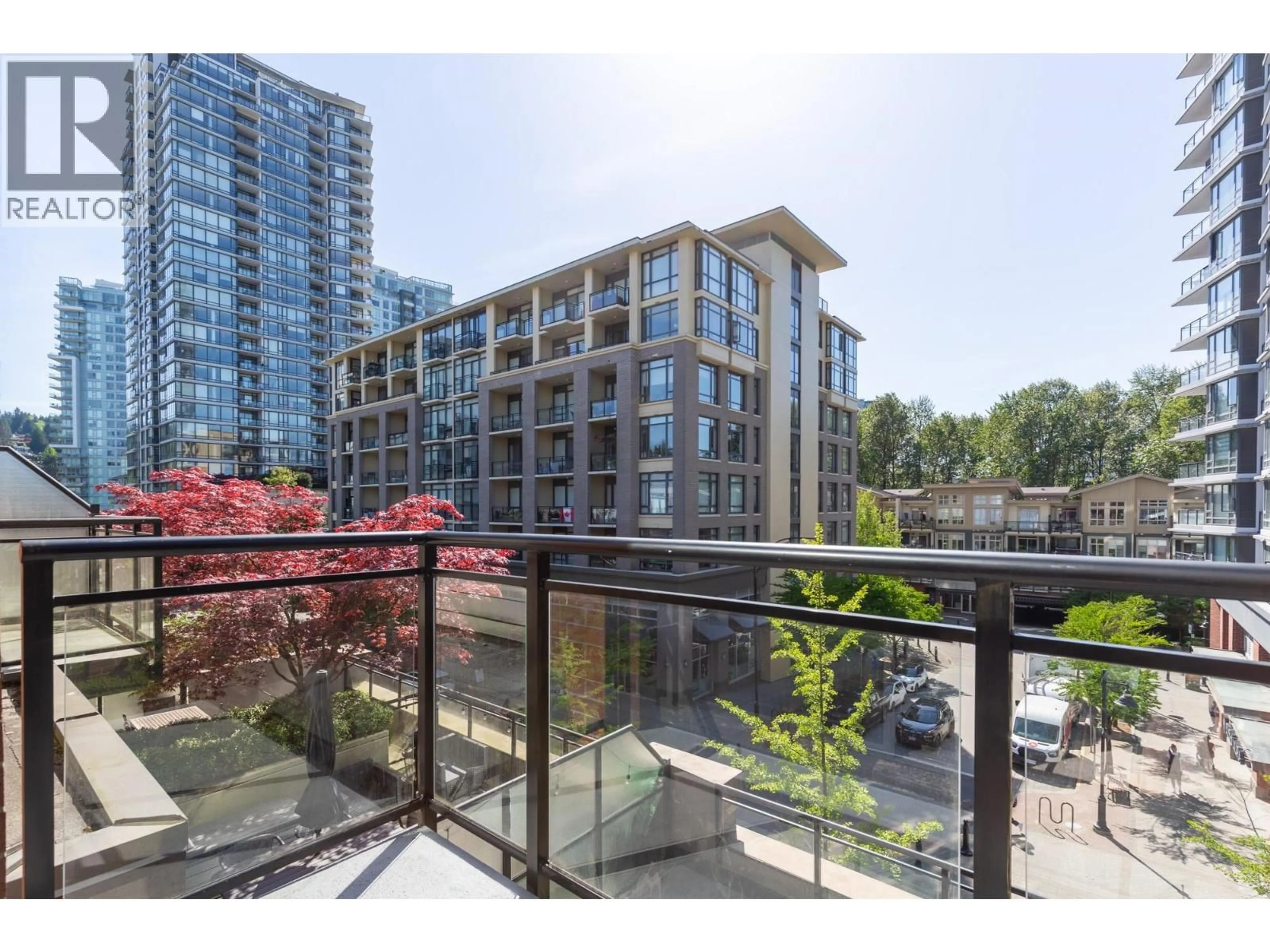 Patio, city buildings view from balcony for 24 - 130 BREW STREET, Port Moody British Columbia V3H0E3