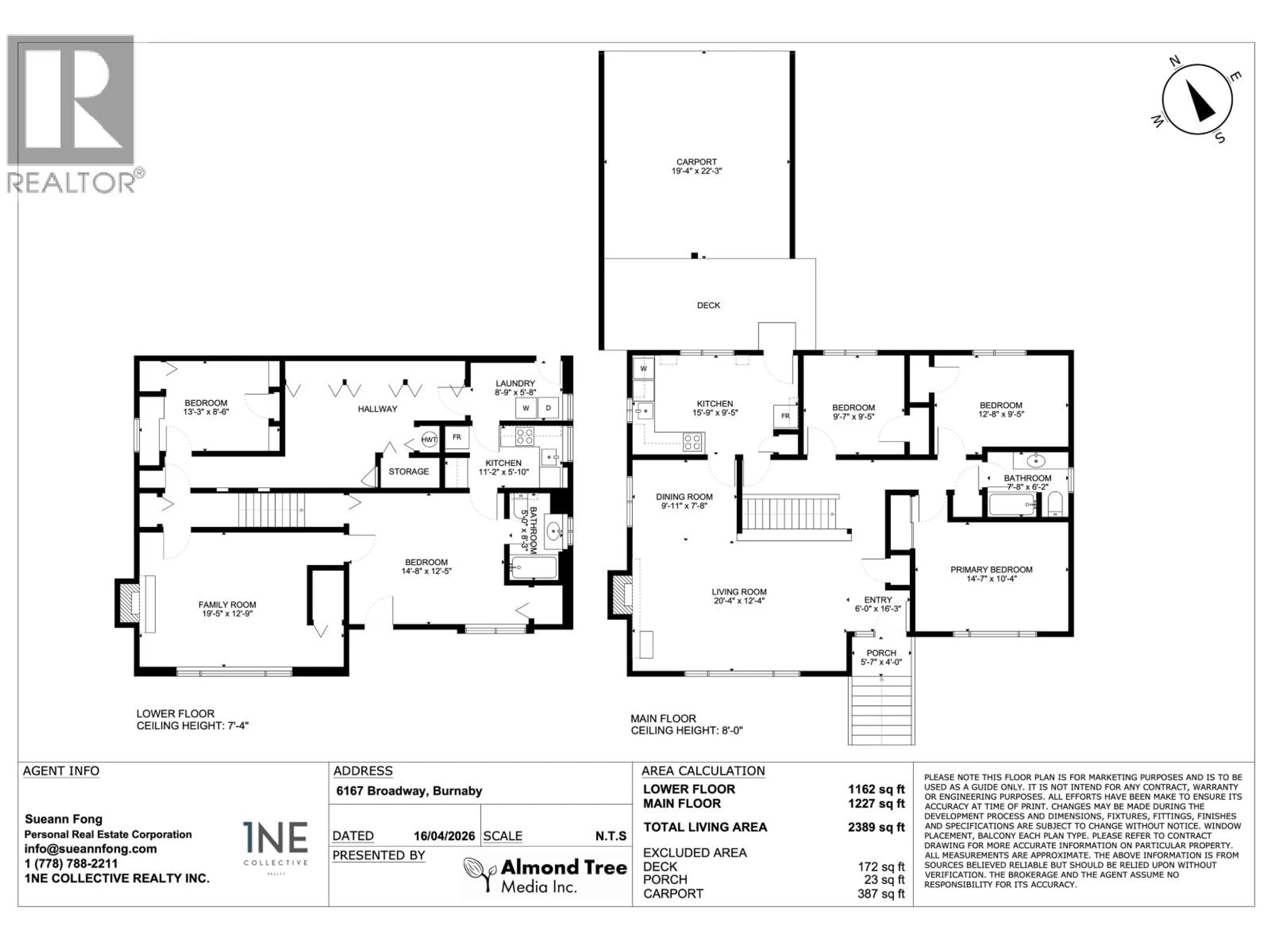 Floor plan for 6167 BROADWAY, Burnaby British Columbia V5B2Y3