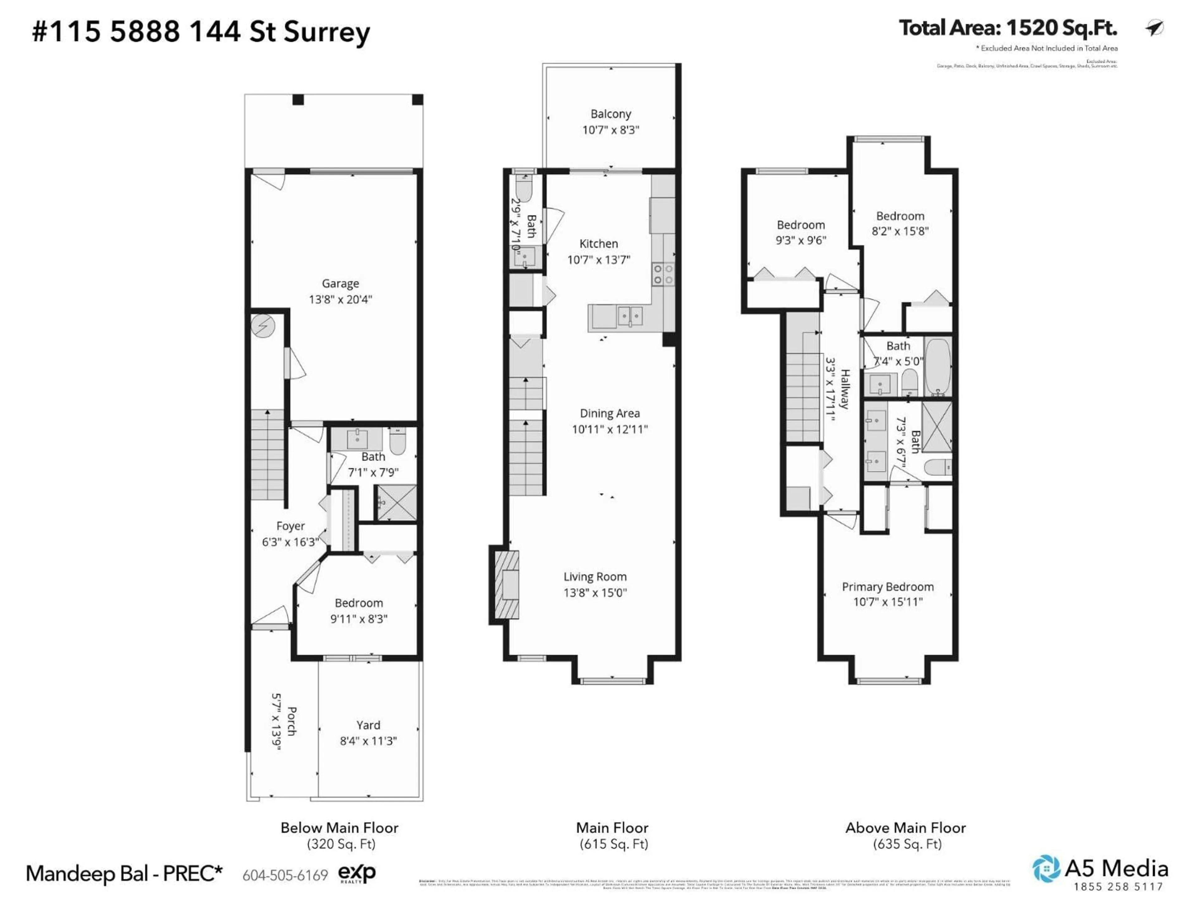 Floor plan for 115 - 5888 144 STREET, Surrey British Columbia V3Z0G8