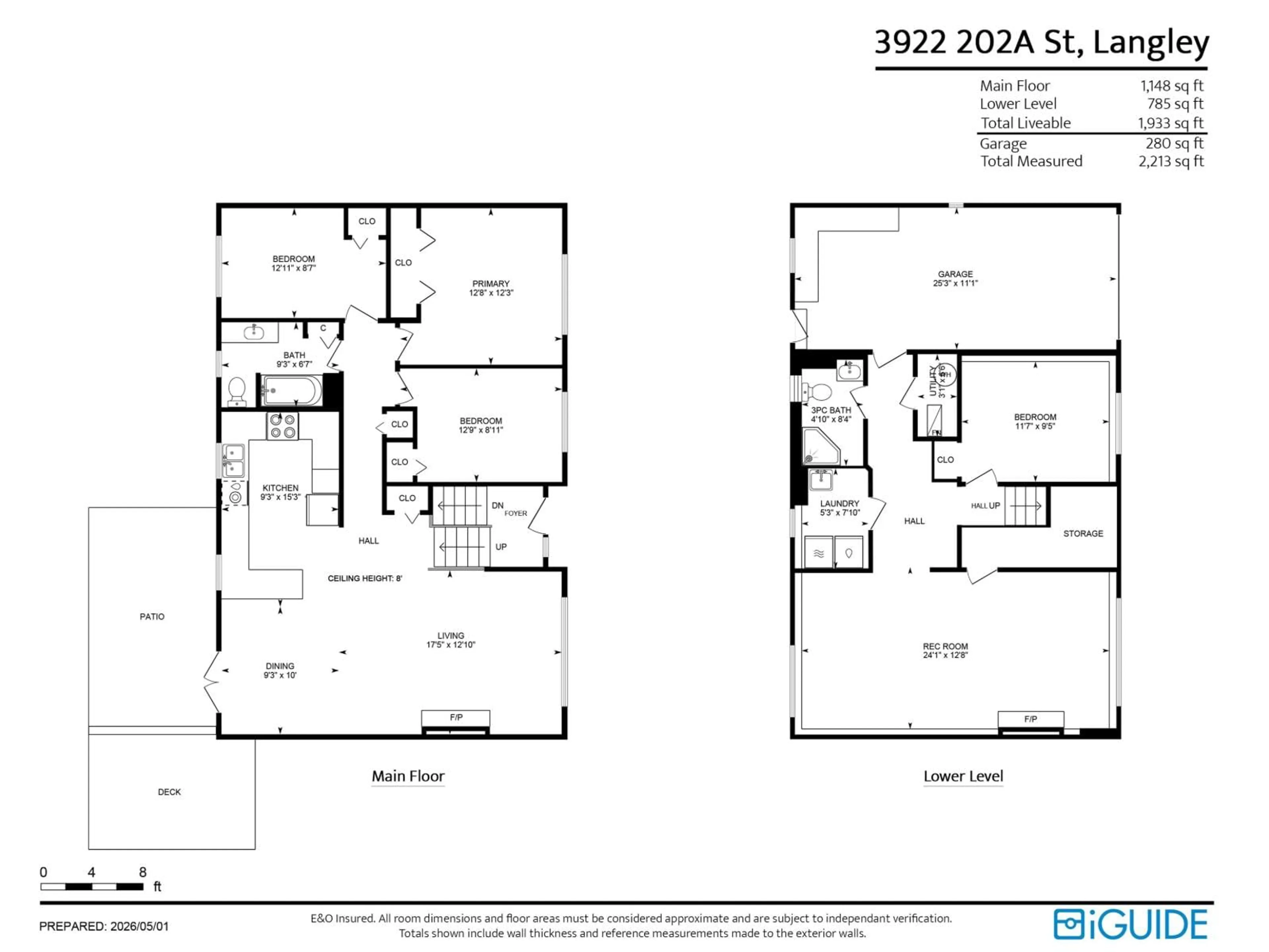 Floor plan for 3922 202A STREET, Langley British Columbia V3A1T2