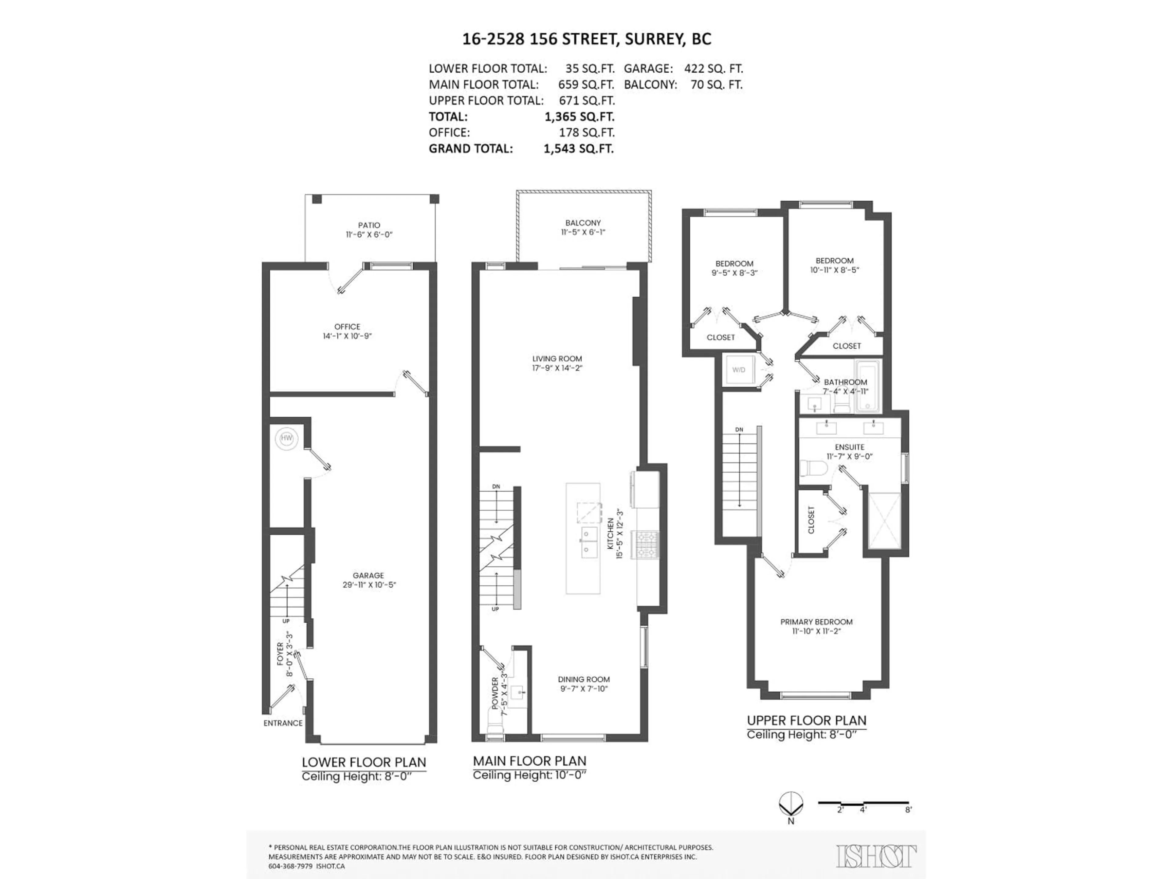 Floor plan for 16 - 2528 156 STREET, Surrey British Columbia V4P0E7