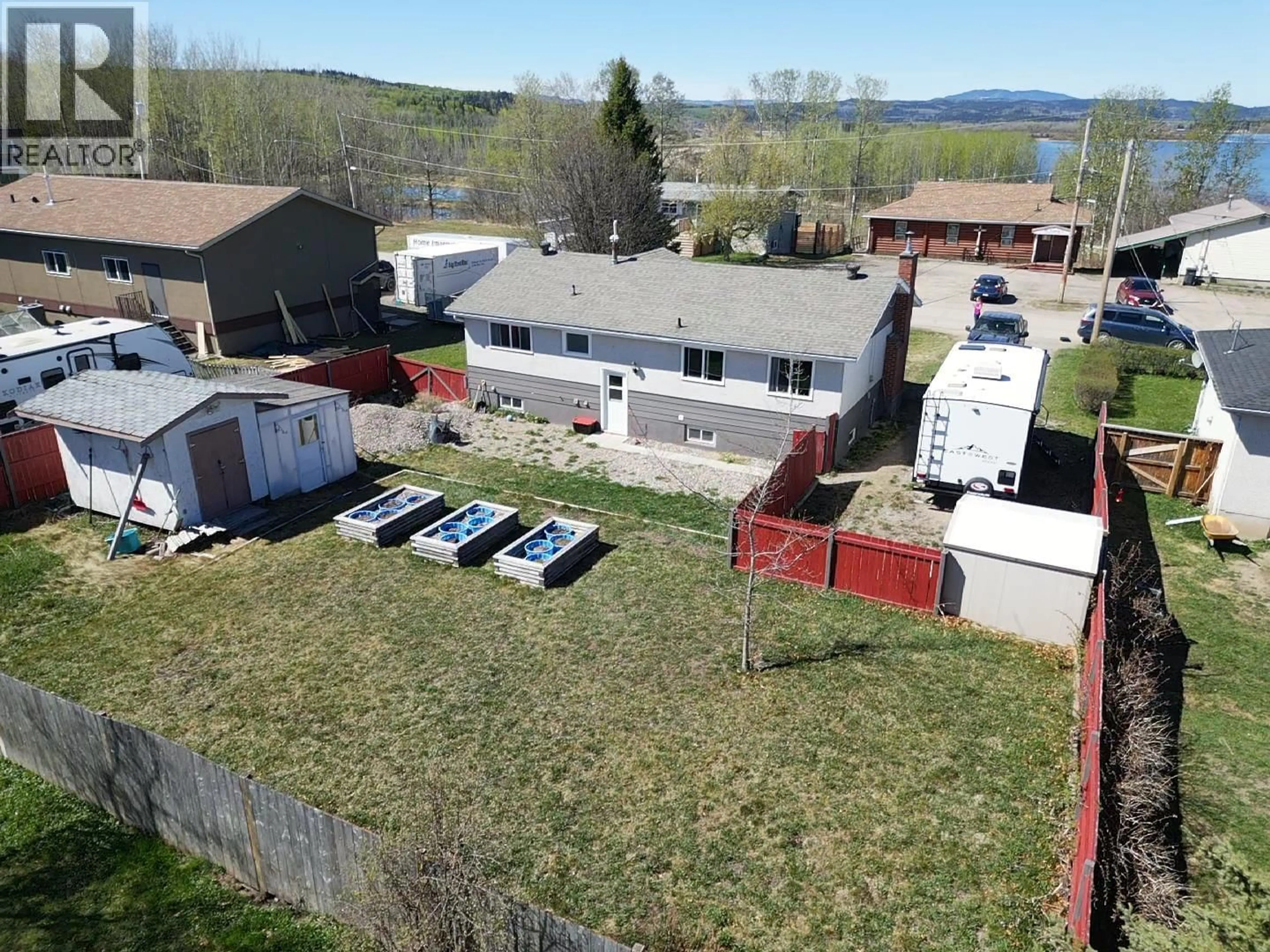 A pic from outside/outdoor area/front of a property/back of a property/a pic from drone, mountain view for 146 NADINA CRESCENT, Fraser Lake British Columbia V0J1S0