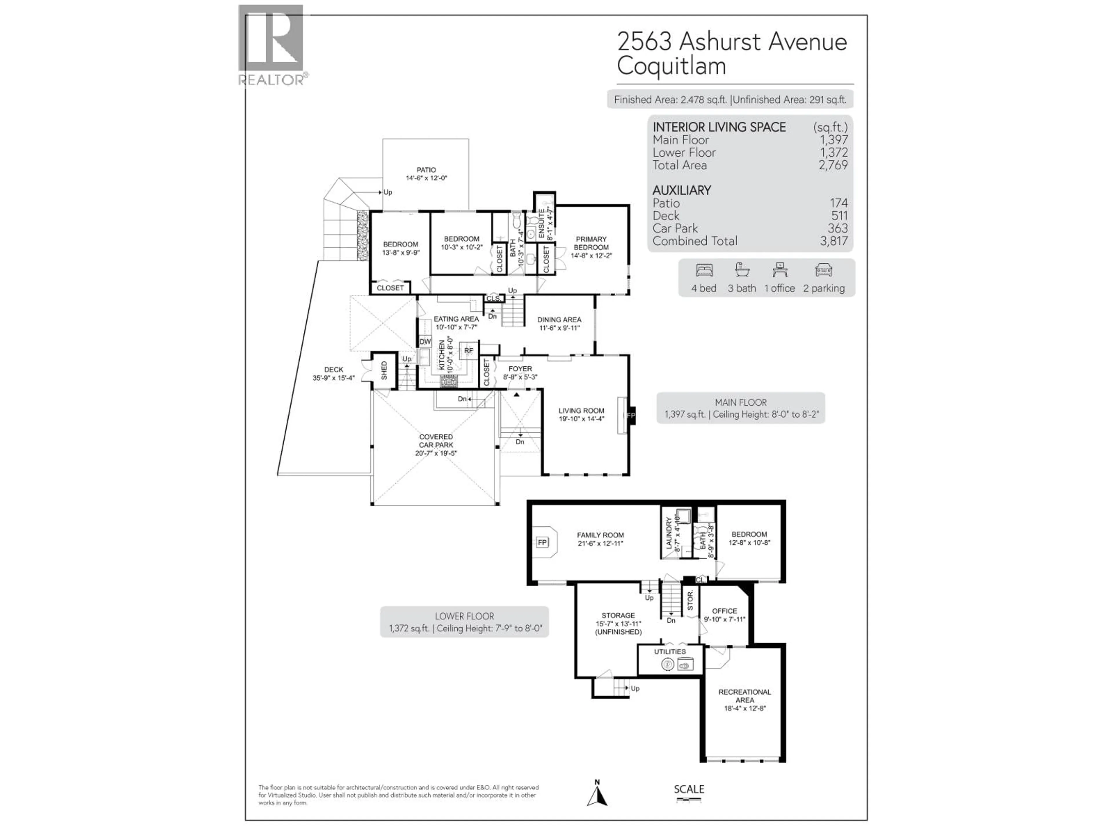 Floor plan for 2563 ASHURST AVENUE, Coquitlam British Columbia V3K5T7