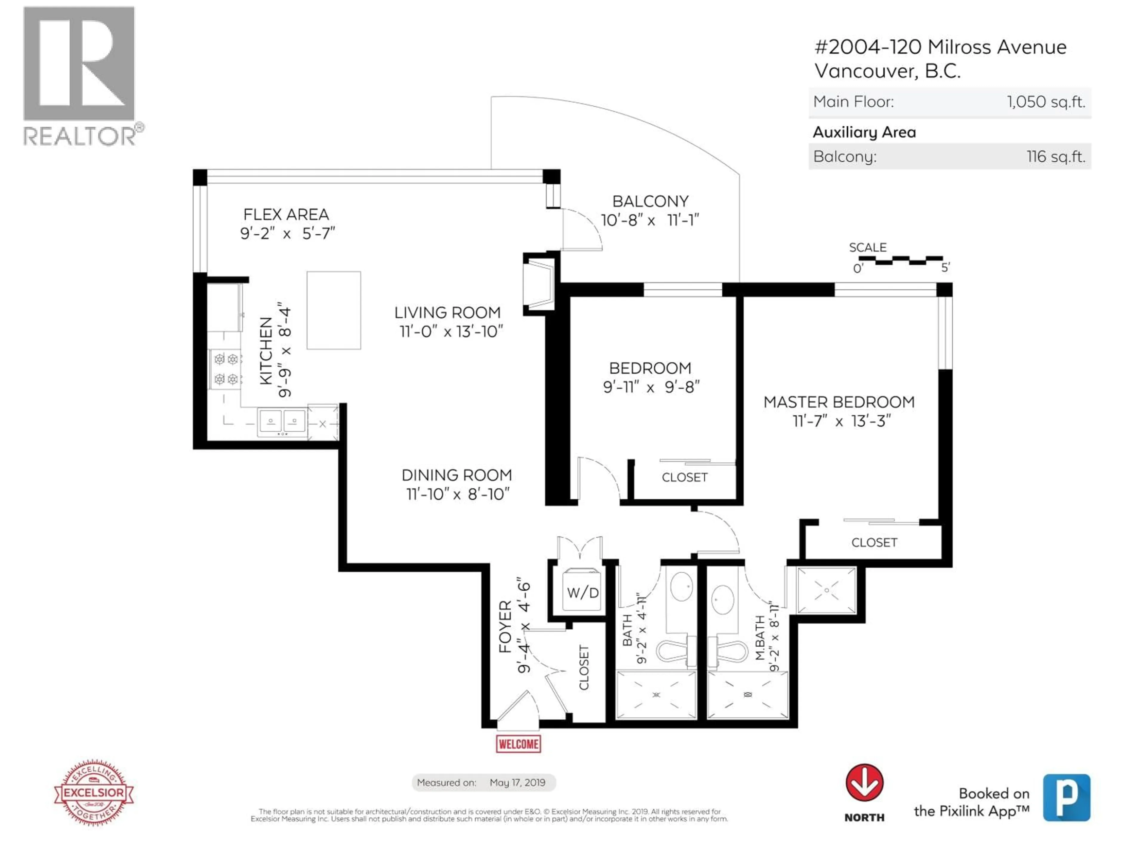 Floor plan for 2004 - 120 MILROSS AVENUE, Vancouver British Columbia V6A4K7