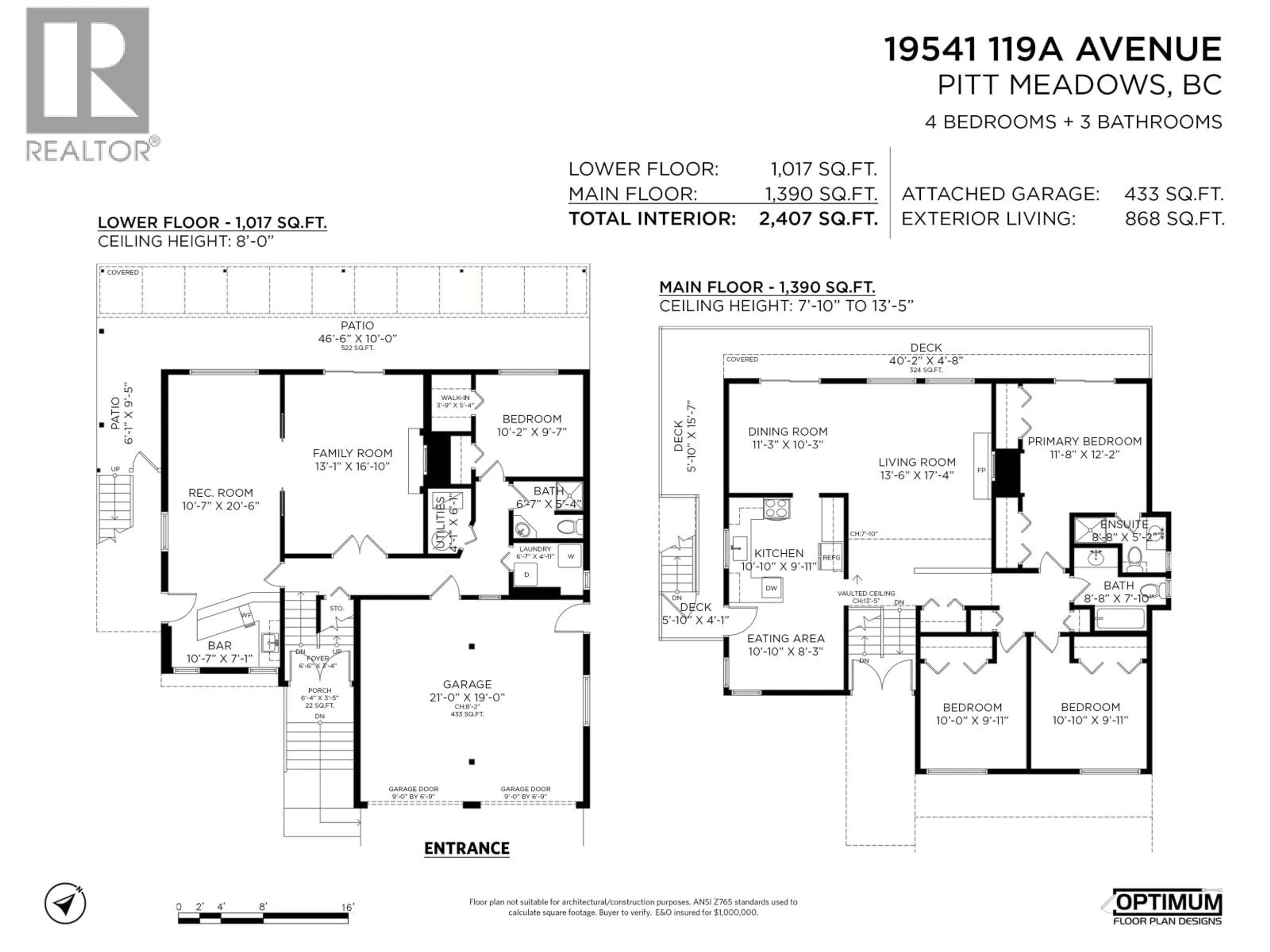 Floor plan for 19541 119A AVENUE, Pitt Meadows British Columbia V3Y1K9