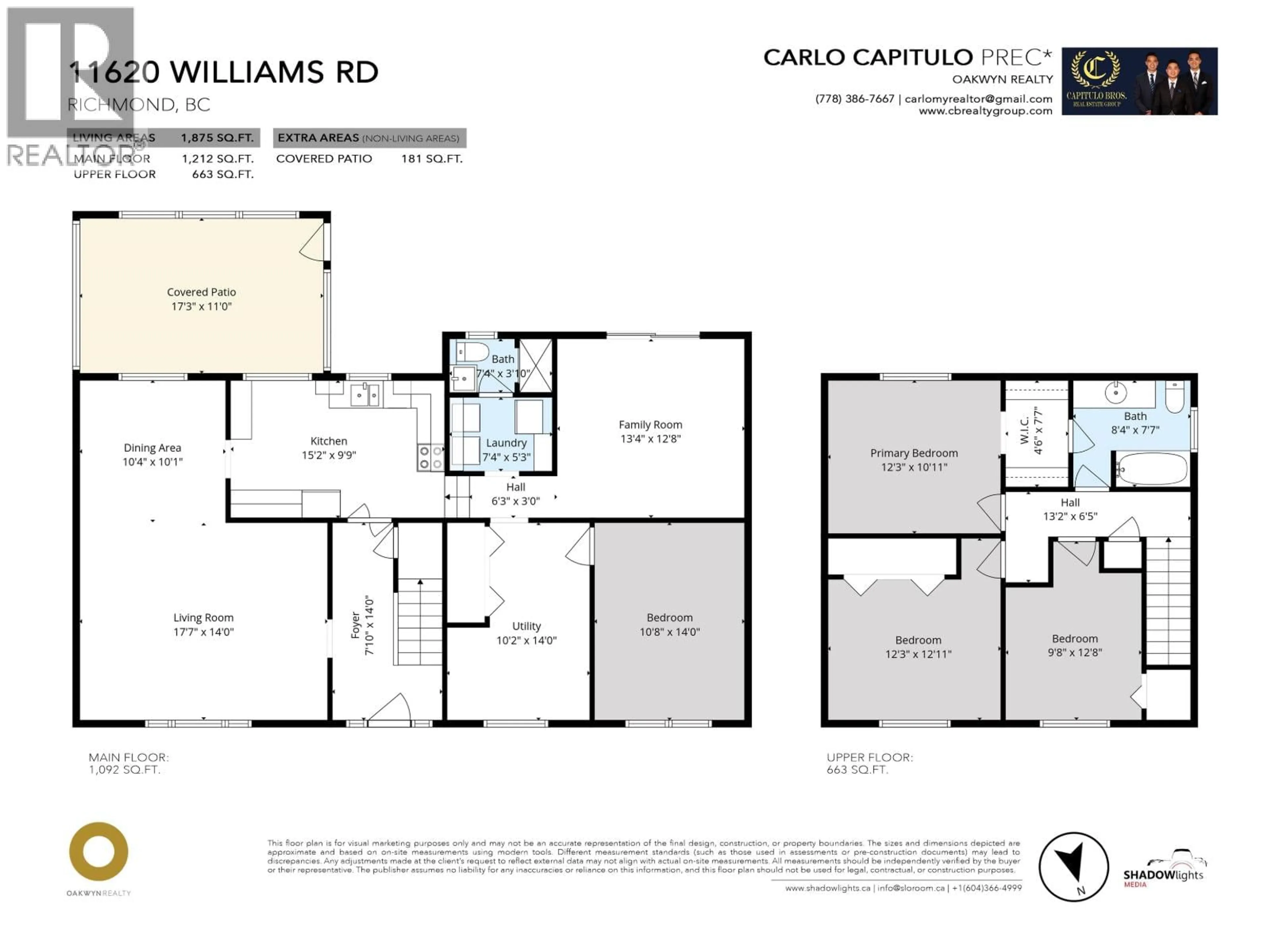 Floor plan for 11620 WILLIAMS ROAD, Richmond British Columbia V7A1J4