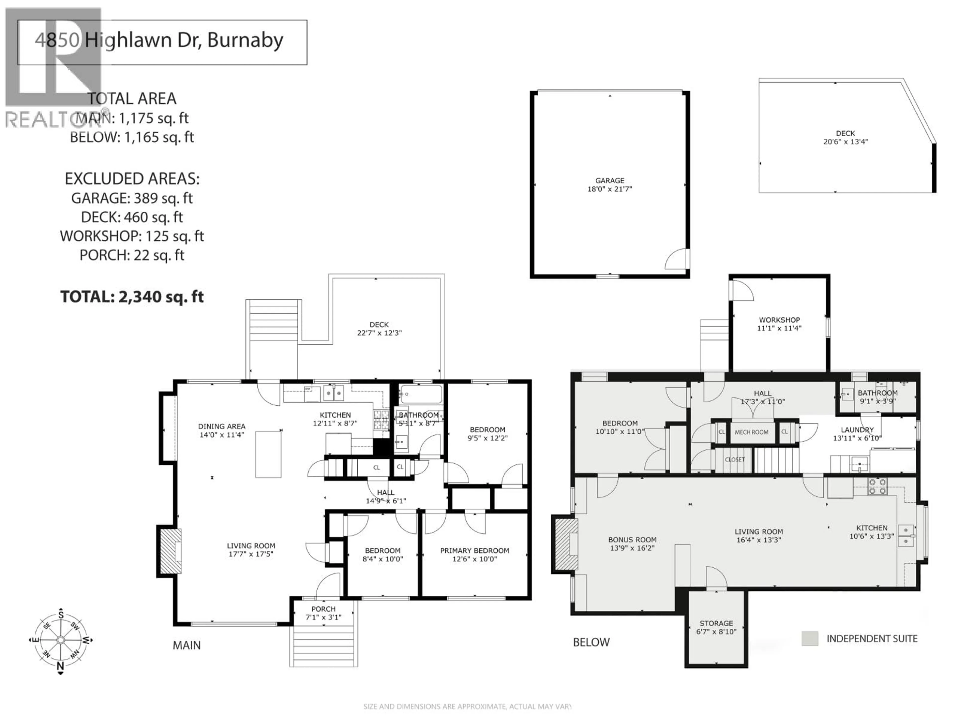 Floor plan for 4850 HIGHLAWN DRIVE, Burnaby British Columbia V5C3T1