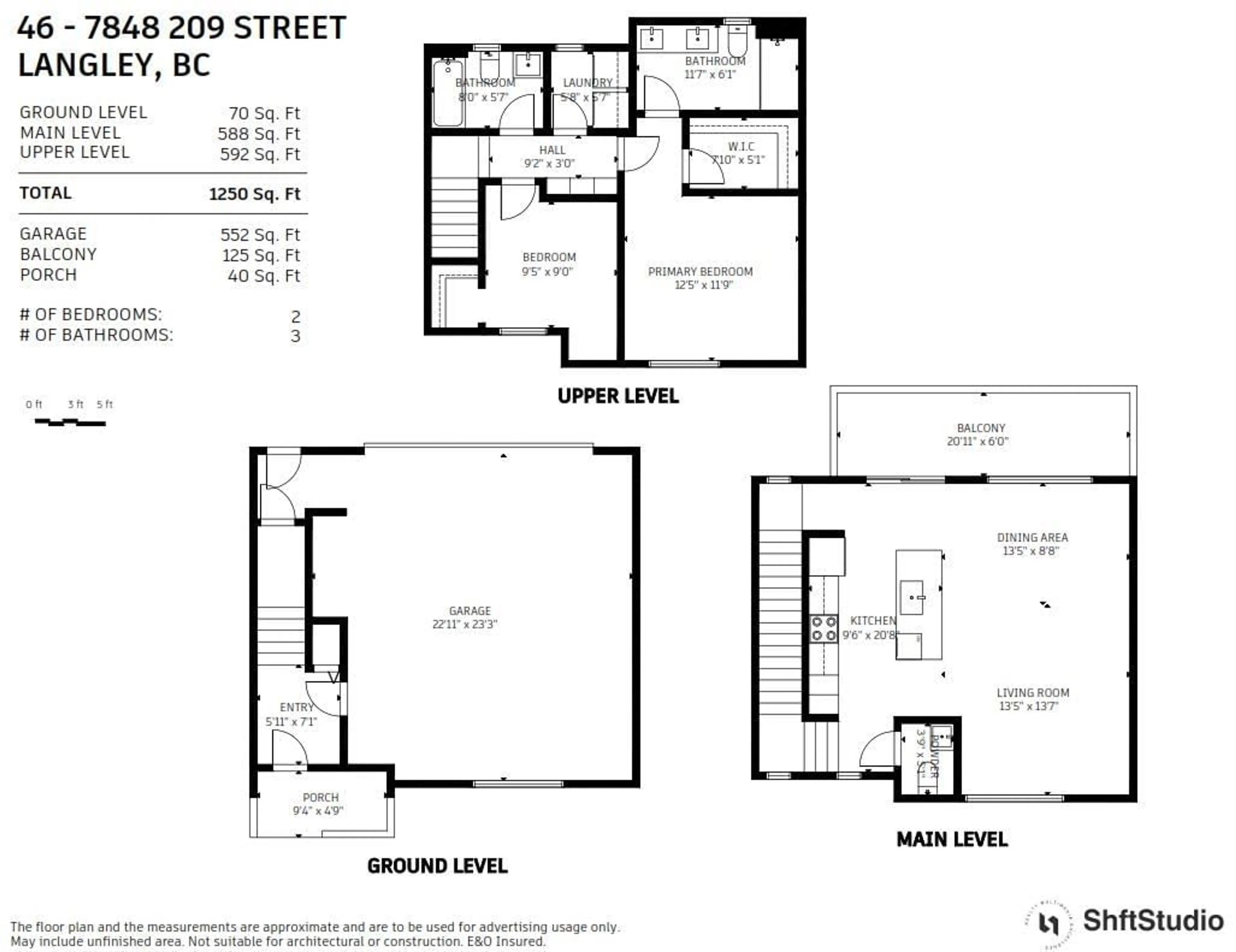 Floor plan for 46 - 7848 209 STREET, Langley British Columbia V2Y0M4