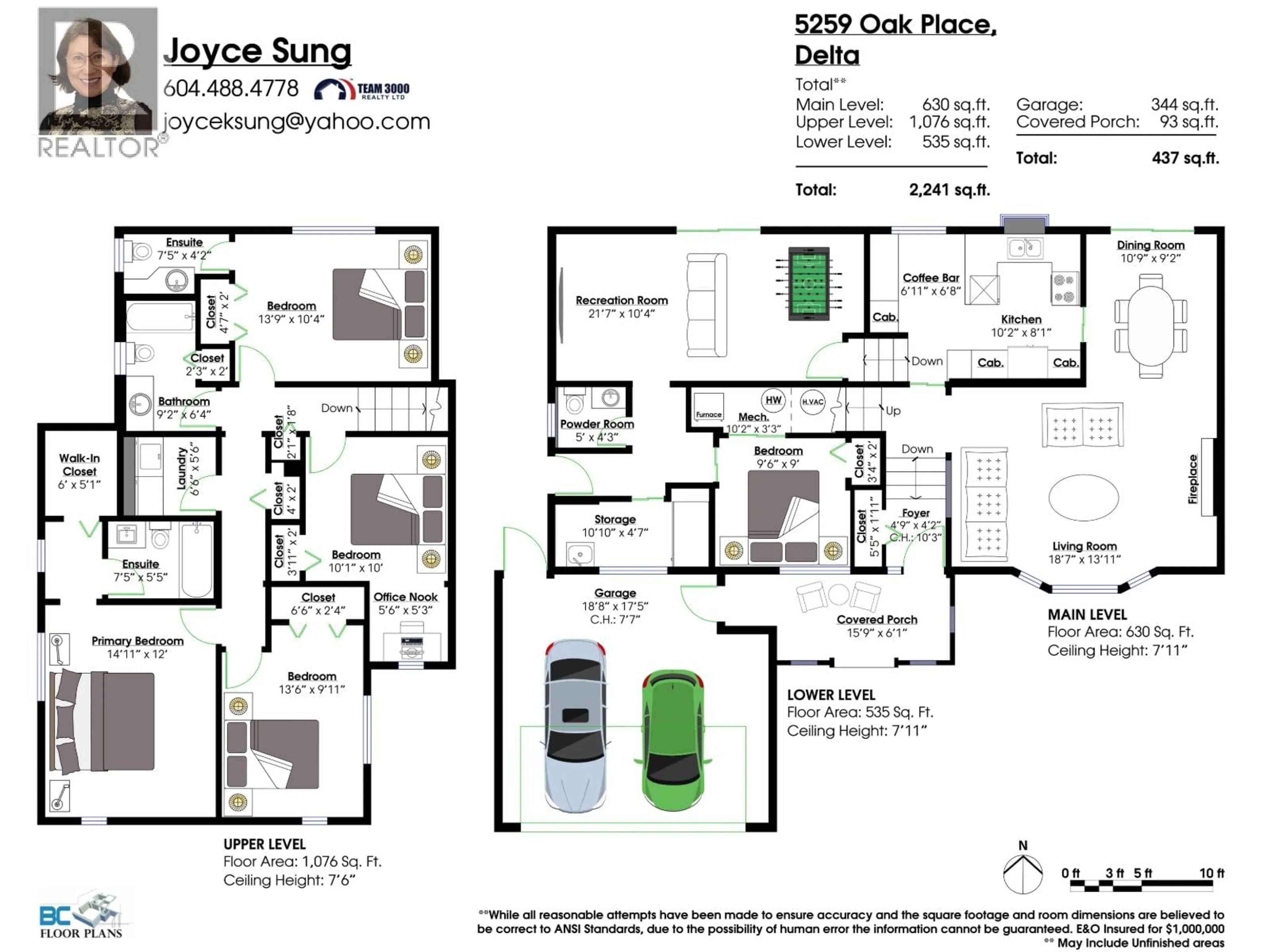 Floor plan for 5259 OAK PLACE, Delta British Columbia V4K1L8
