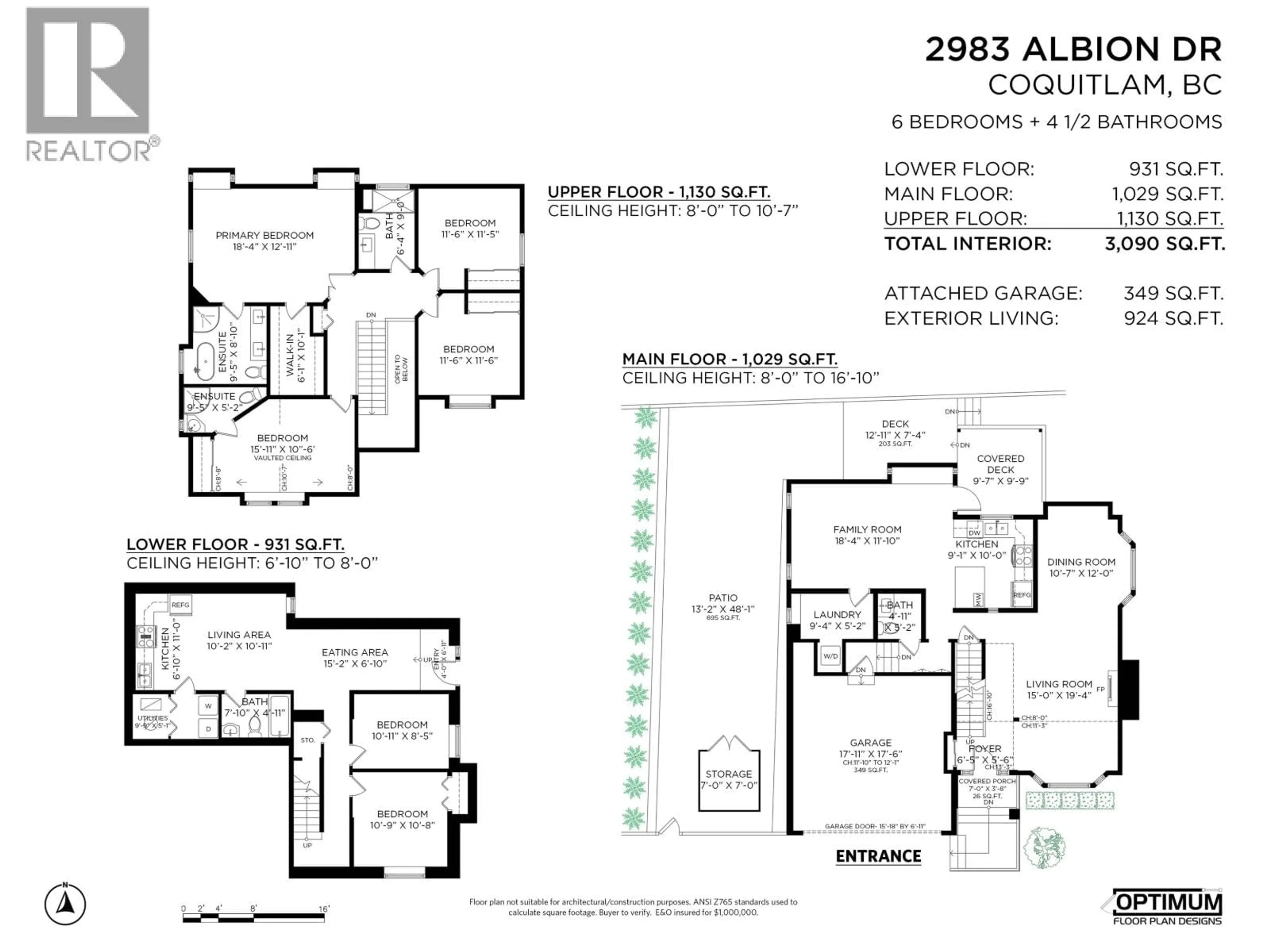 Floor plan for 2983 ALBION DRIVE, Coquitlam British Columbia V3B6N4