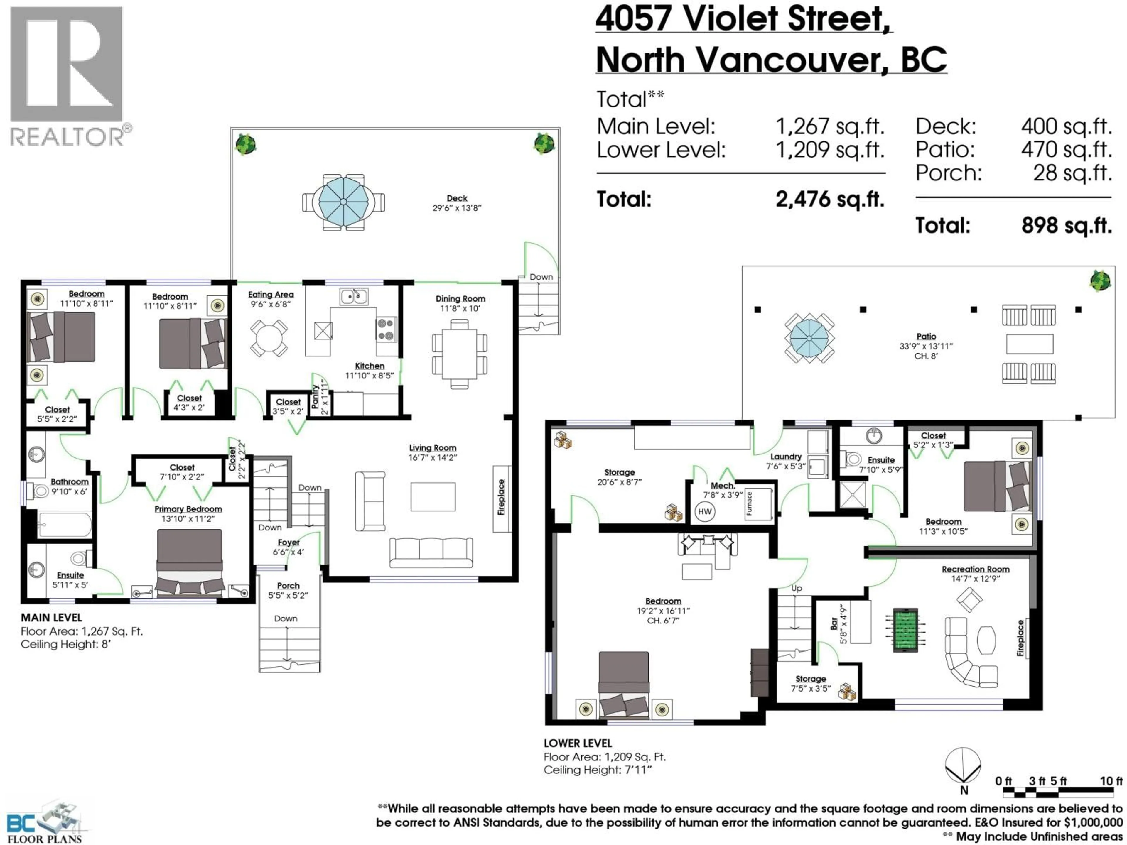 Floor plan for 4057 VIOLET STREET, North Vancouver British Columbia V7G1E4