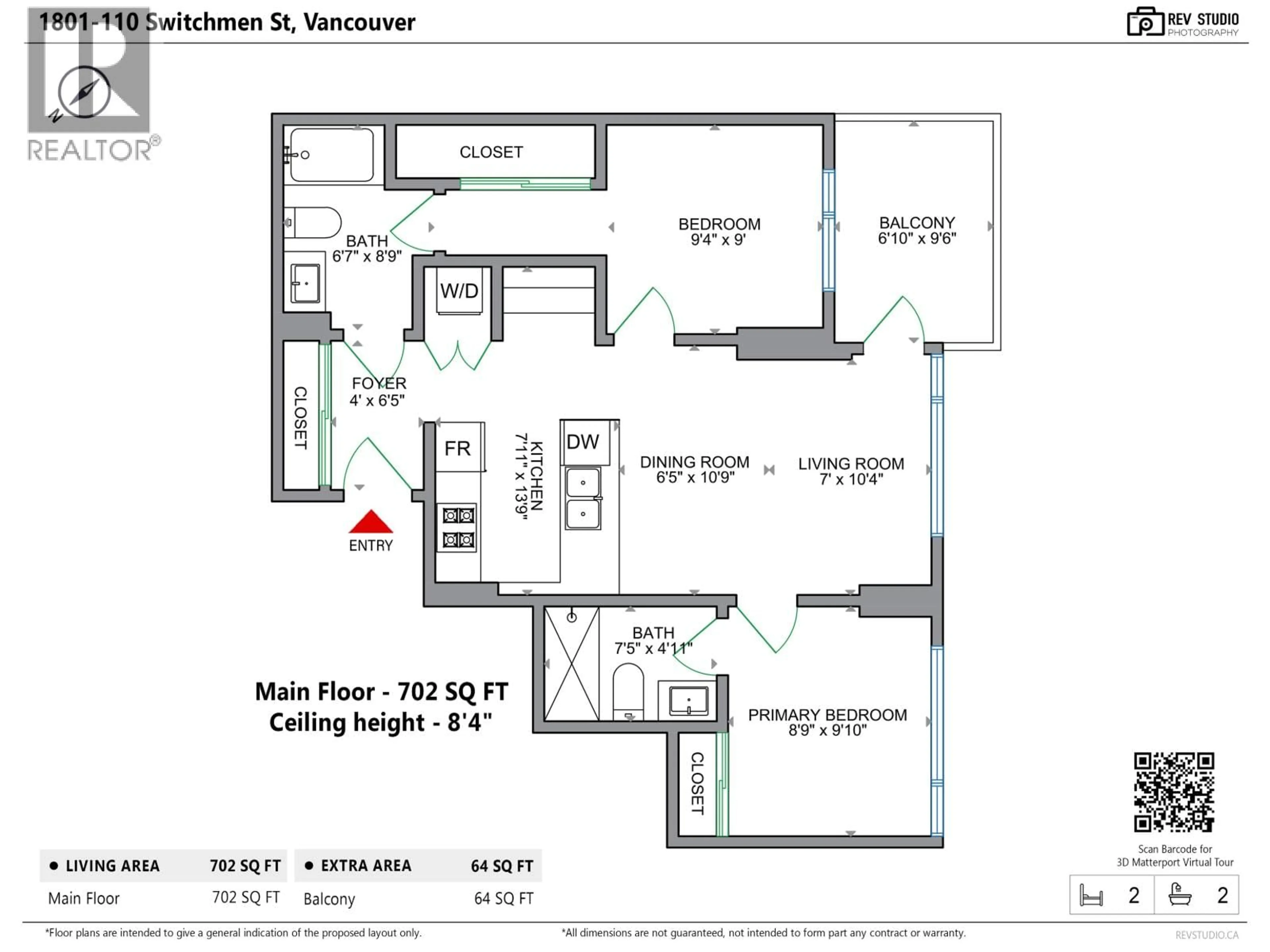 Floor plan for 1801 - 110 SWITCHMEN STREET, Vancouver British Columbia V6A0C6