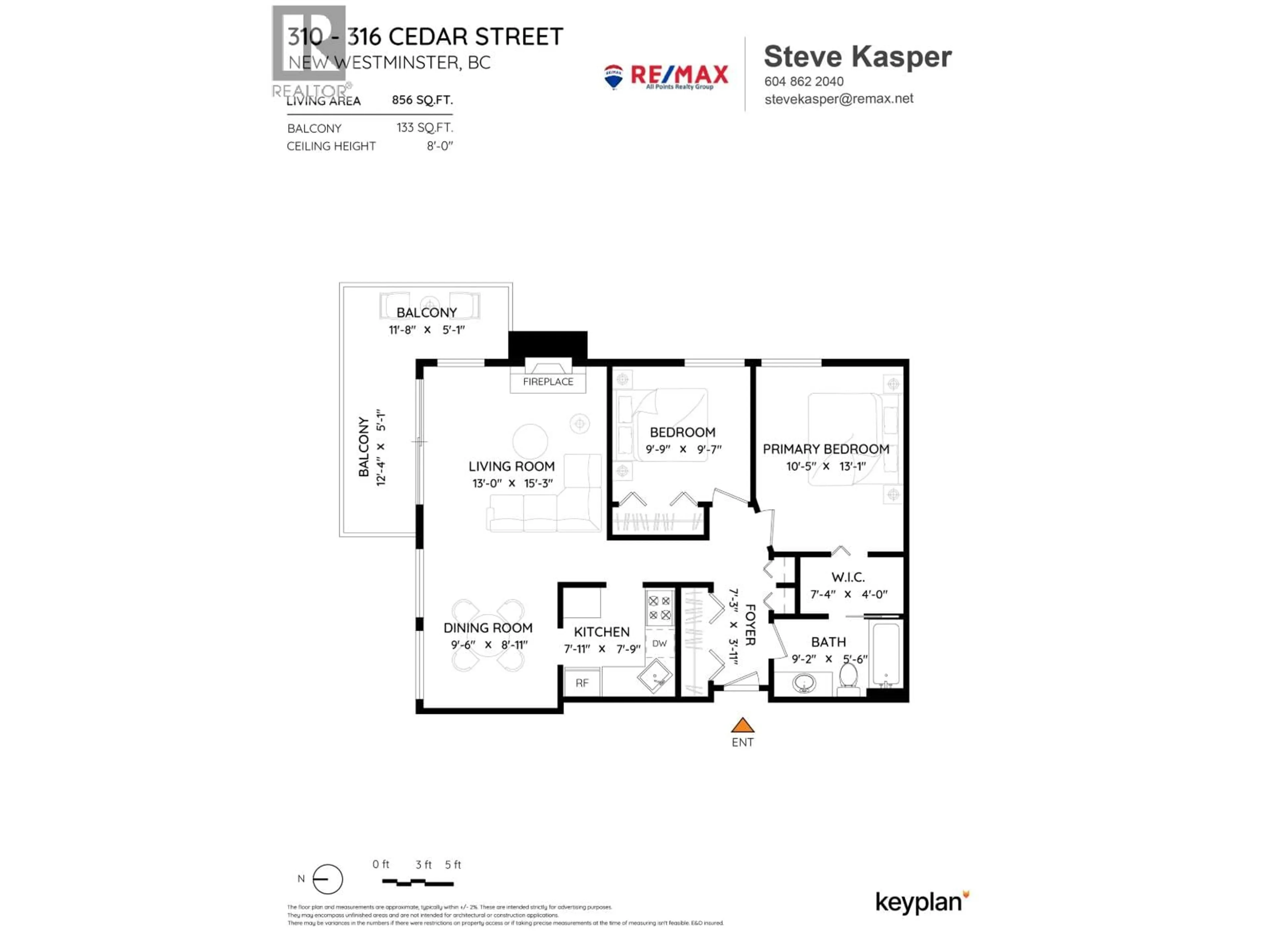 Floor plan for 310 - 316 CEDAR STREET, New Westminster British Columbia V3L3P1