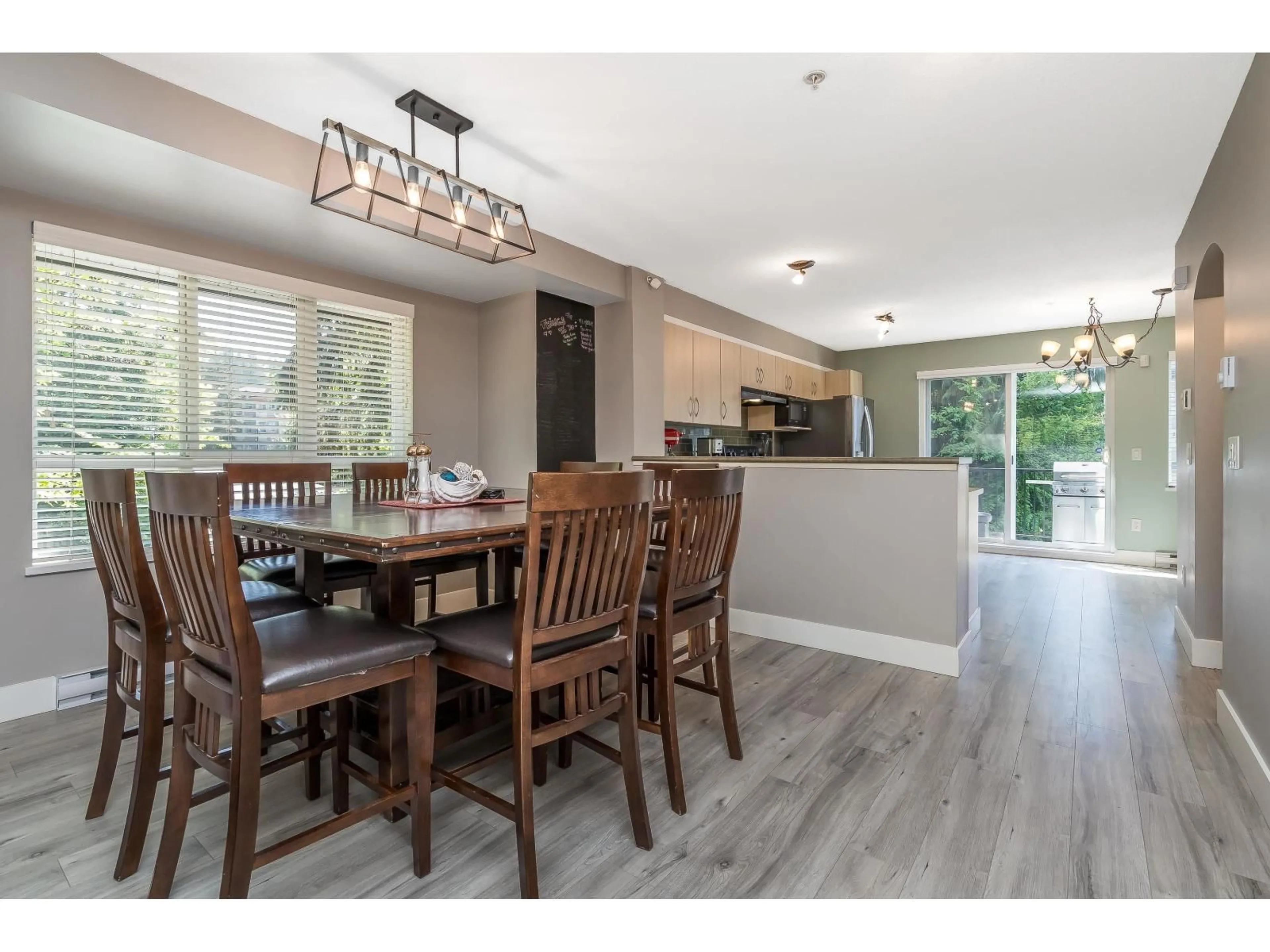 Open concept kitchen, wood/laminate floor for 1 - 6747 203 STREET, Langley British Columbia V2Y3B5